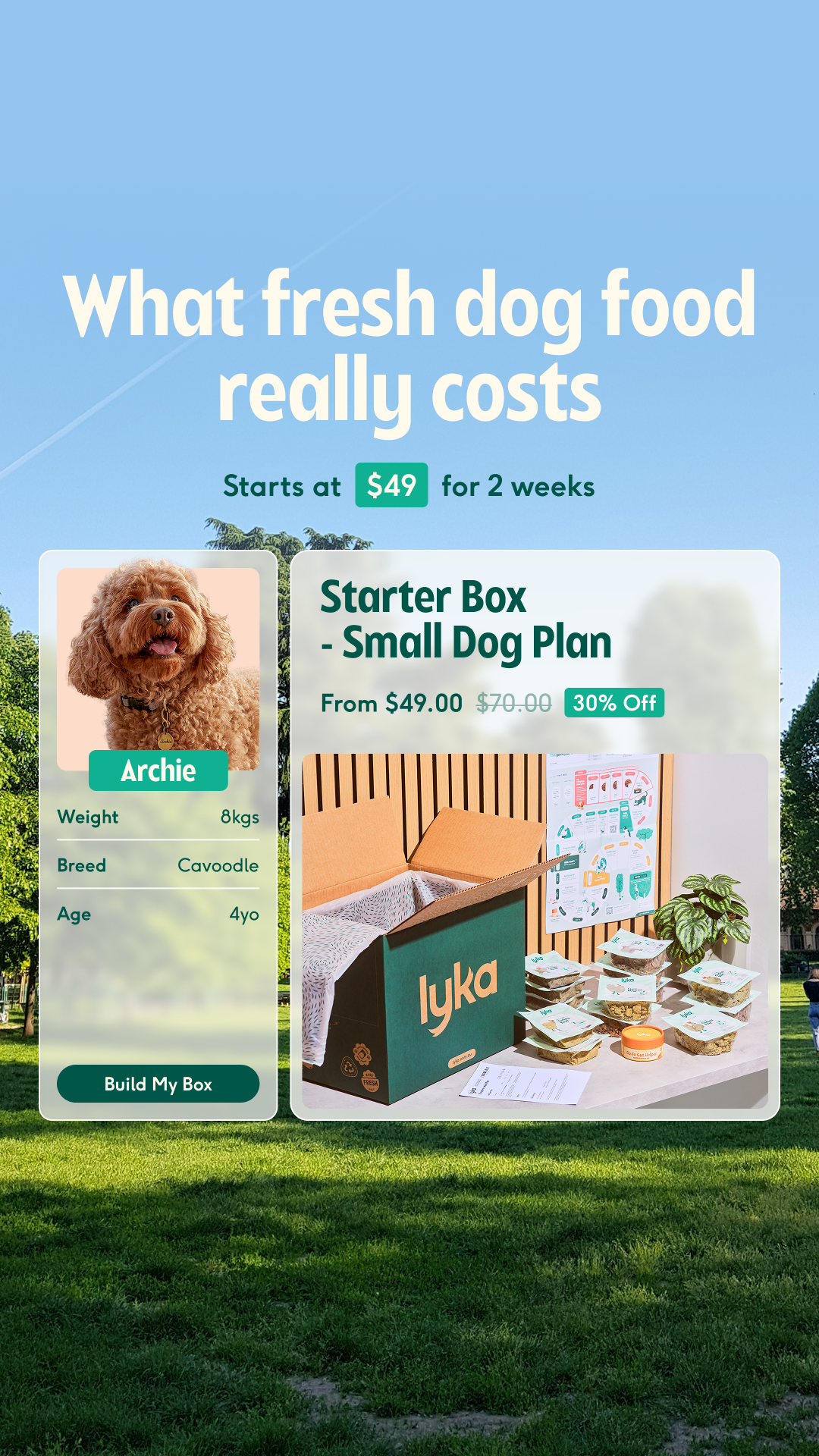 Lyka Pet Food Facebook ad