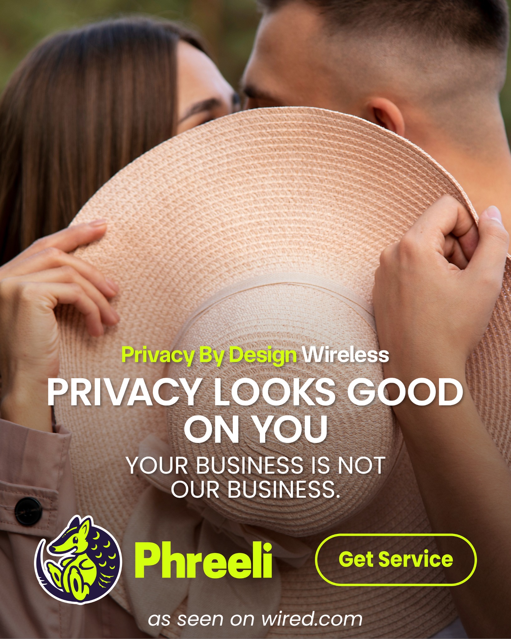 Phreeli Facebook ad: Some moments aren't for sharing.