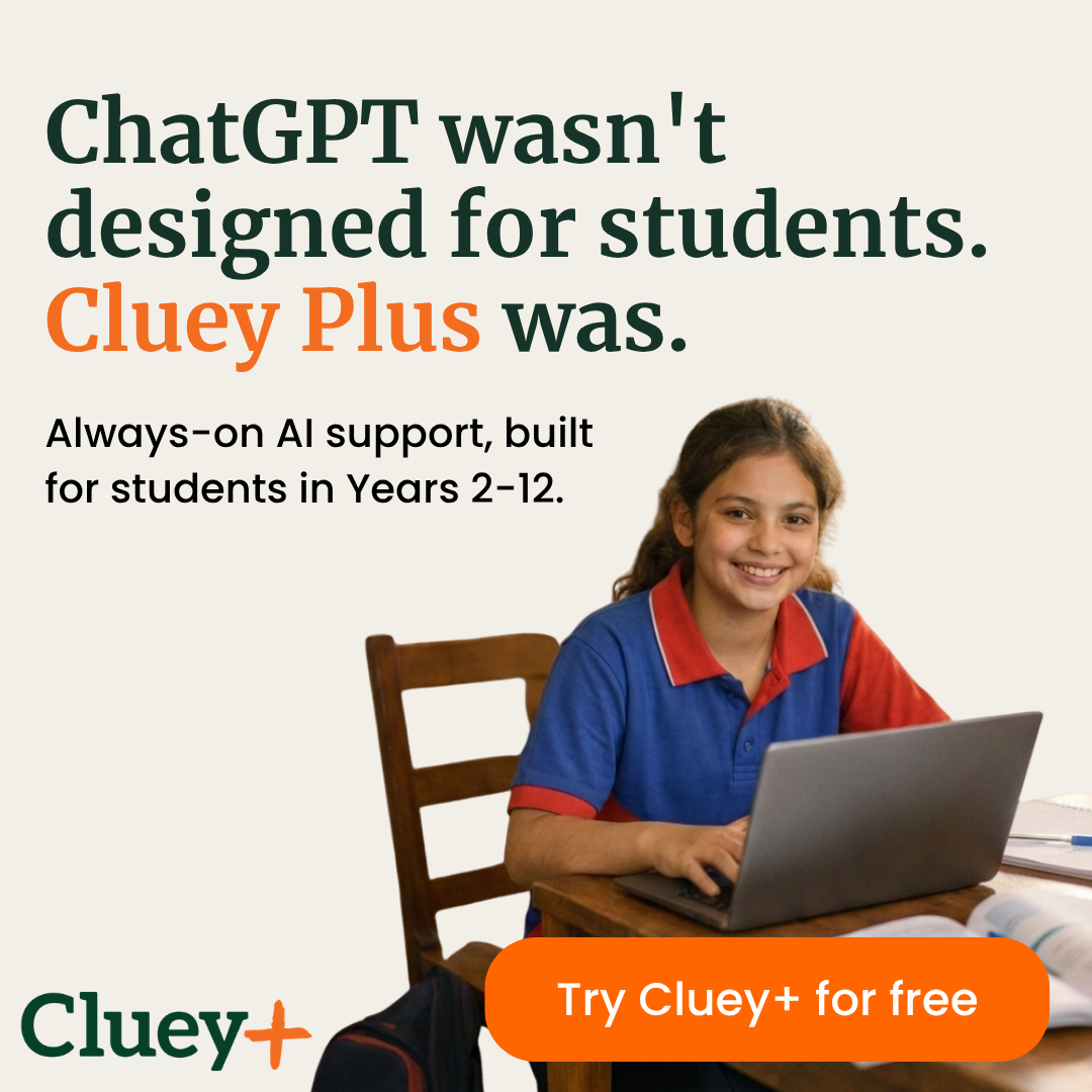 Cluey Plus Facebook ad: Your evenings, back