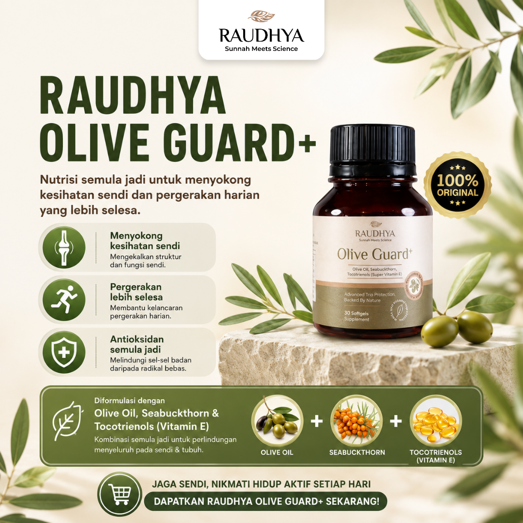 Asma Harun Wellness Raudhya Olive Guard Facebook ad: Dapatkan Olive Guard+ Original Hologram Disini >>