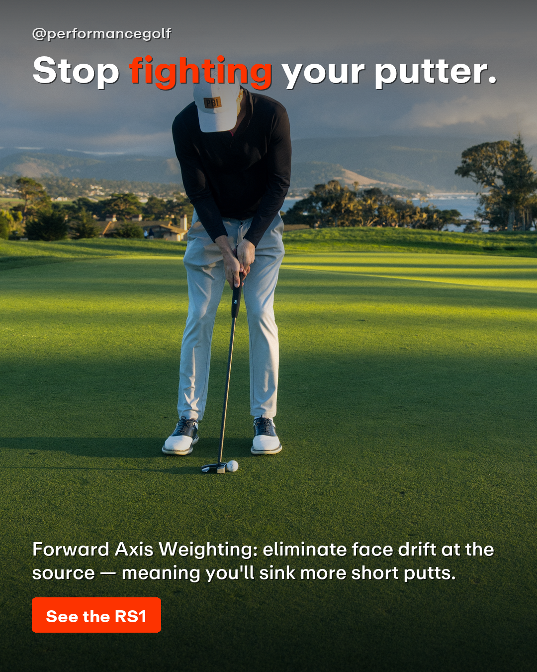 Performance Golf Facebook ad