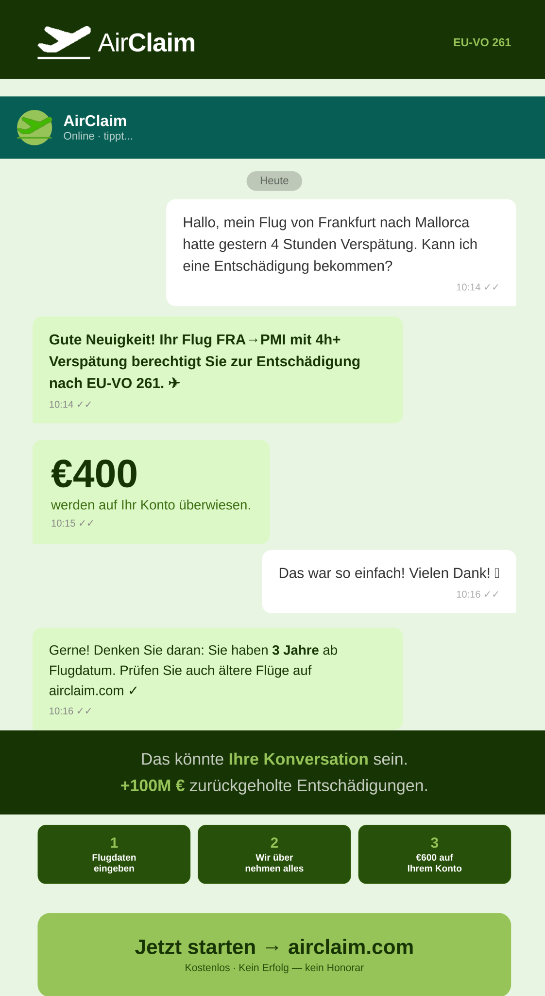 Airclaim Facebook ad