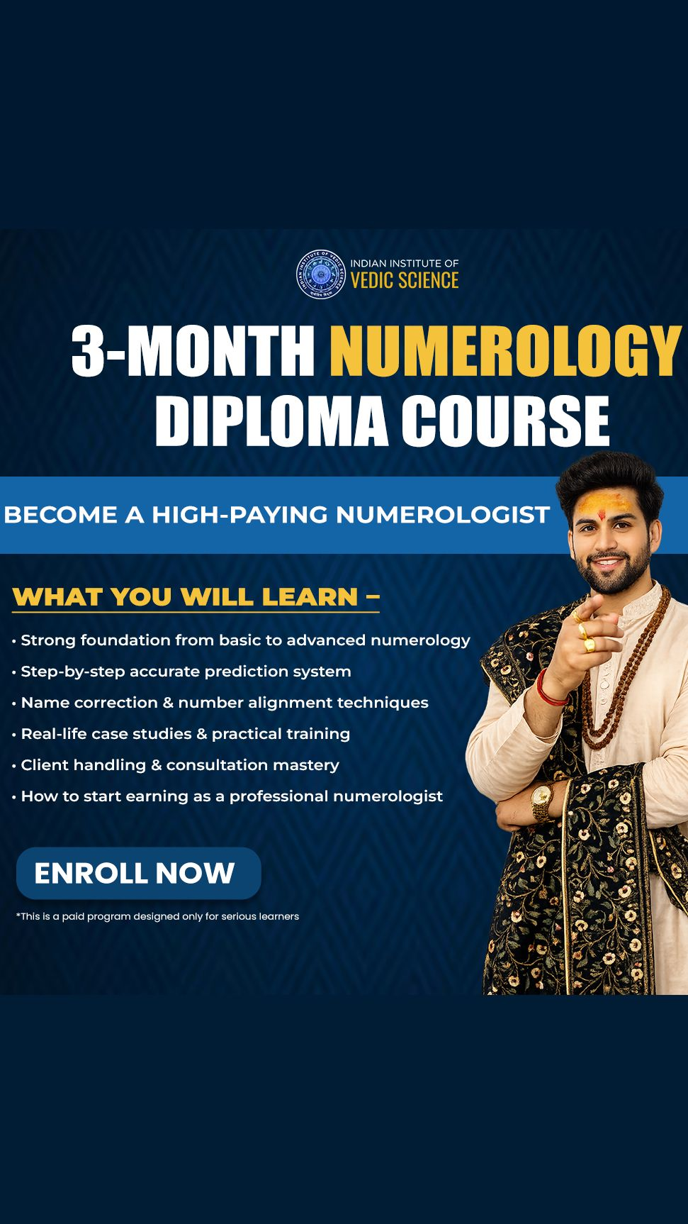 IIVS - Indian Institute Of Vedic Science Facebook ad: Learn Authentic Numerology Mastery Course (Serious…