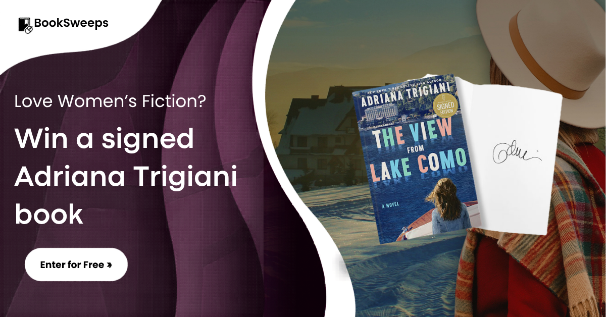 BookSweeps Facebook ad: Free Entry: win a signed The View From Lake Como