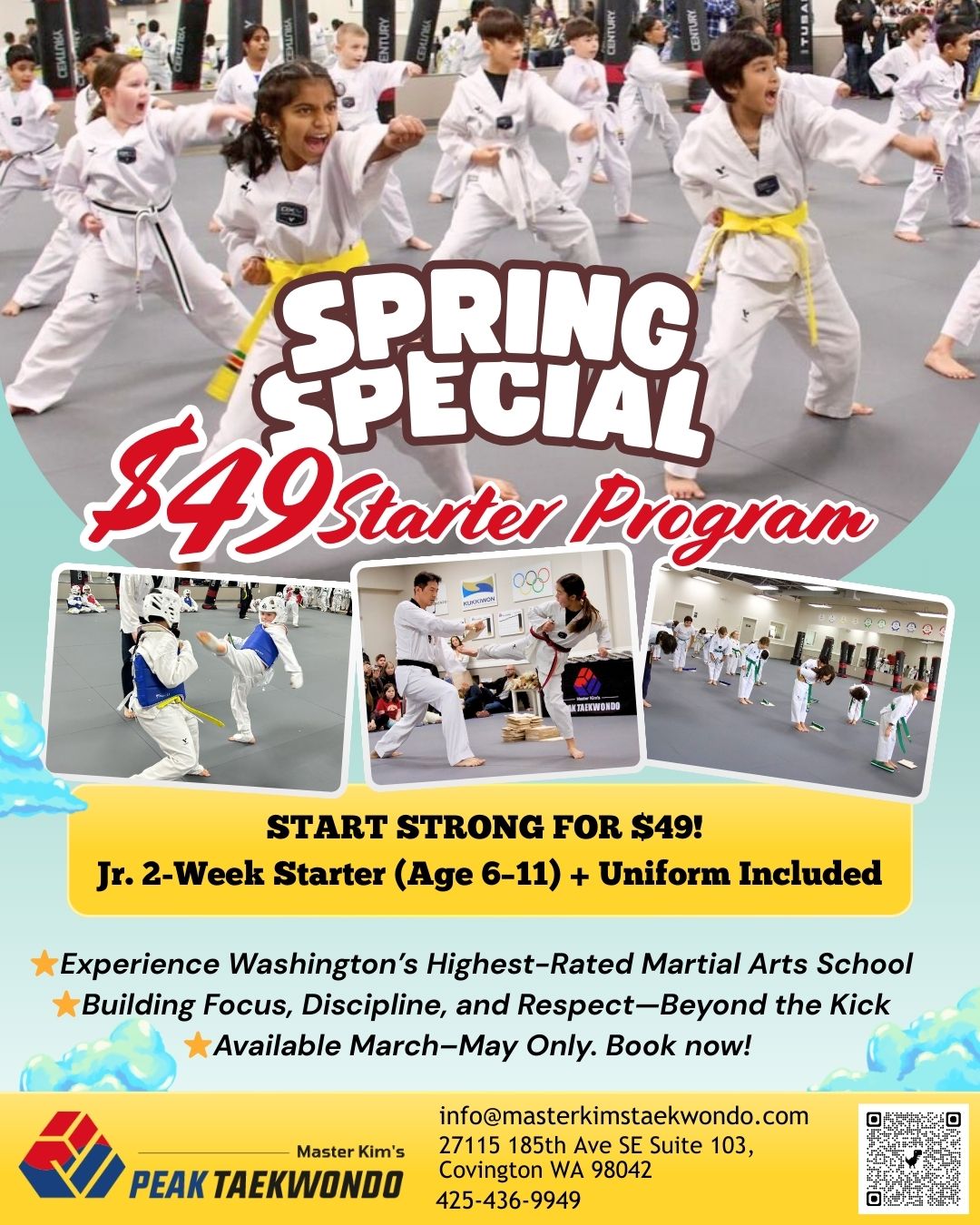 Master Kim's Peak Taekwondo Facebook ad: Martial Arts | Master Kim's PEAK TAEKWODNO