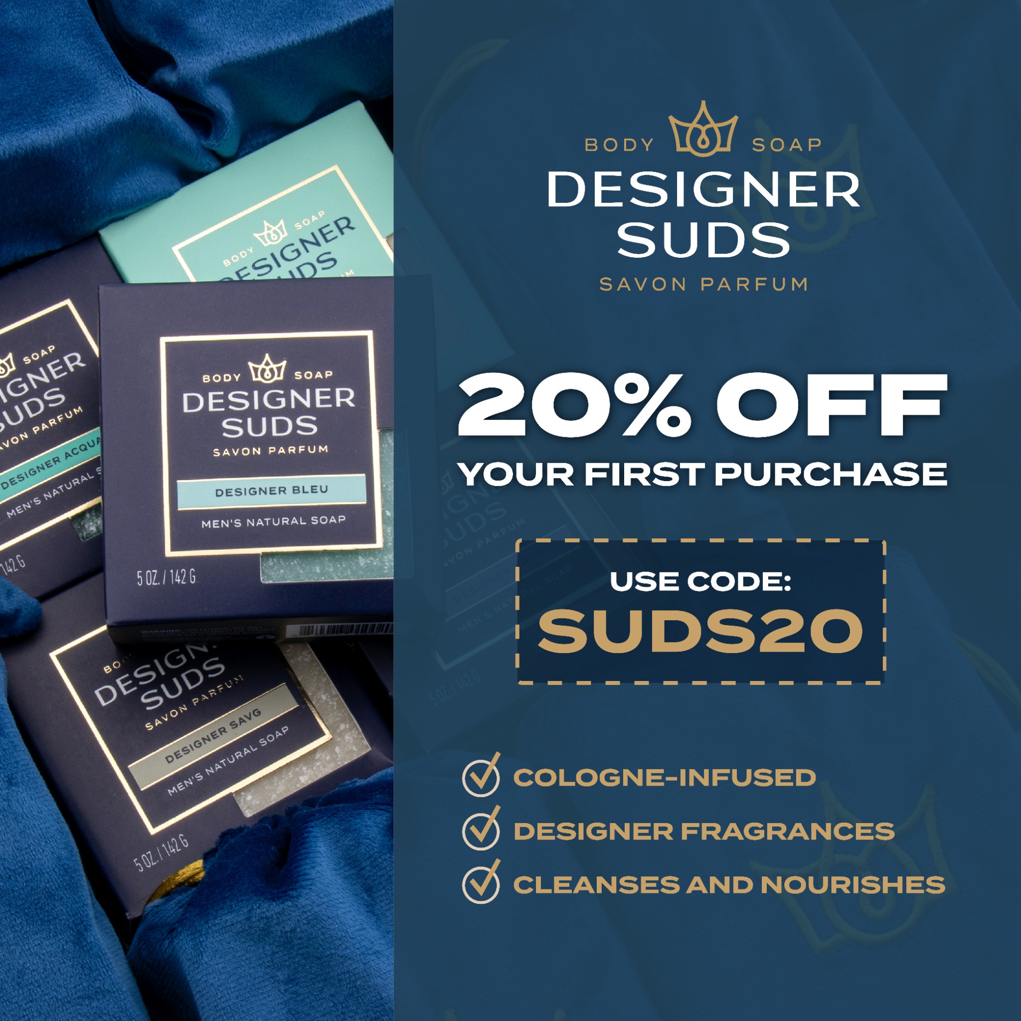 Designer Suds Facebook ad