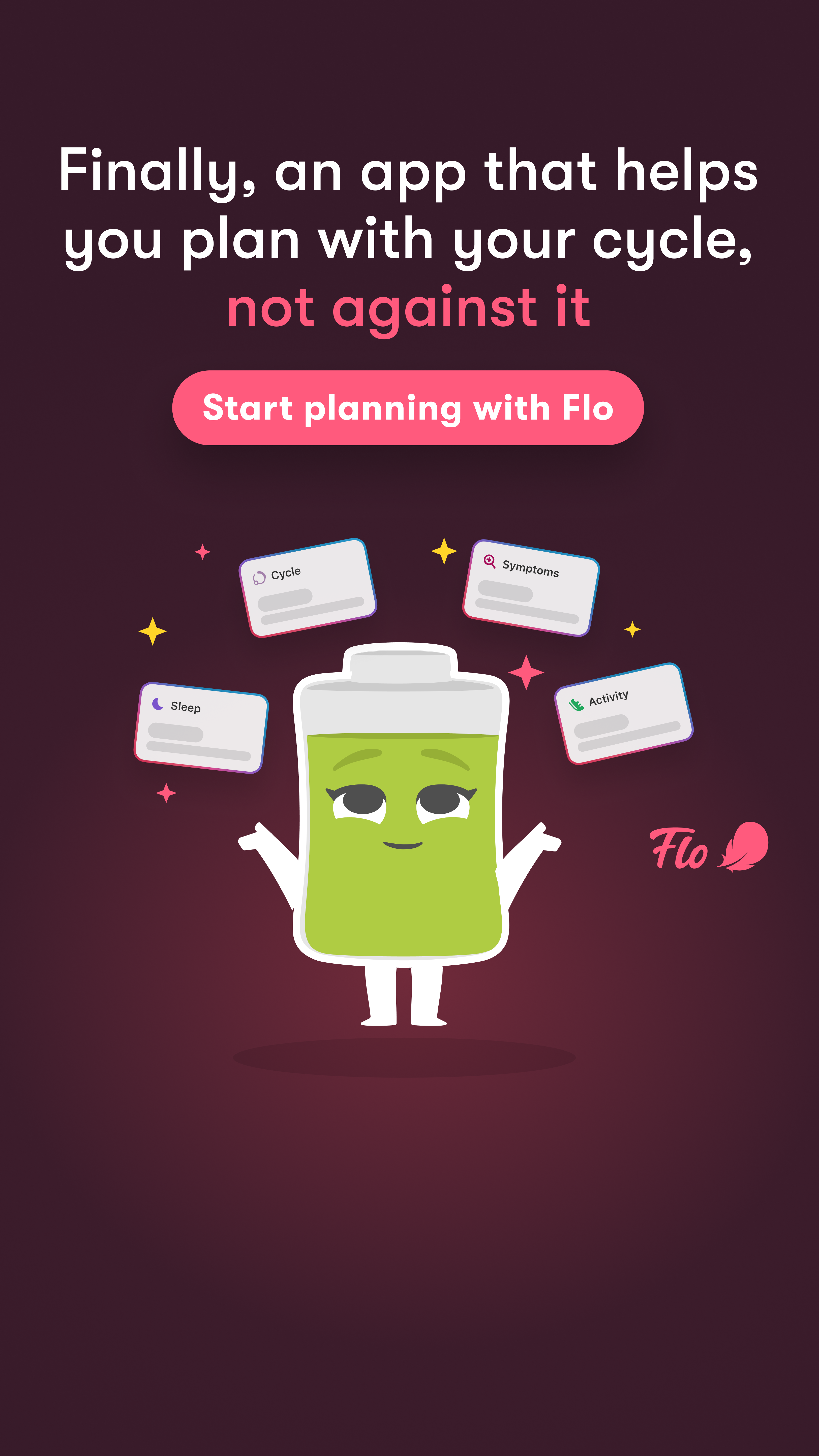 Flo Health App Facebook ad: Start using Flo today!