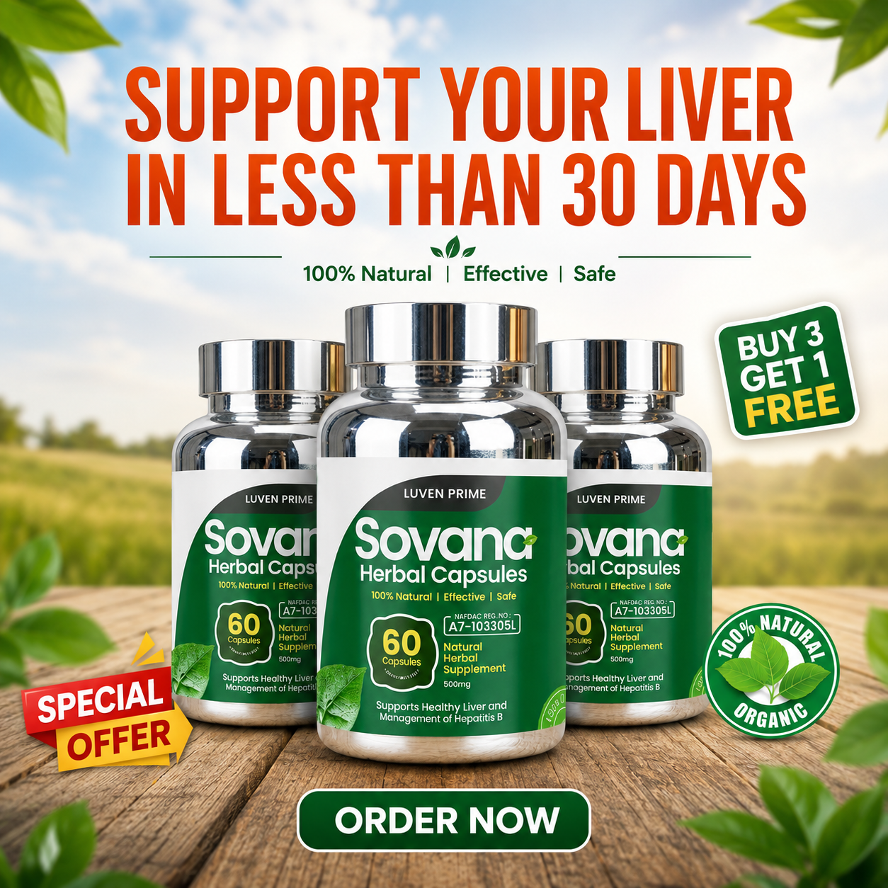 Sovana Herbal Capsules Facebook ad