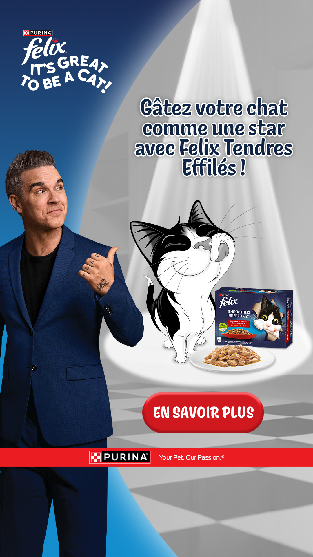 Purina Belgium Facebook ad from Feb 17, 2026