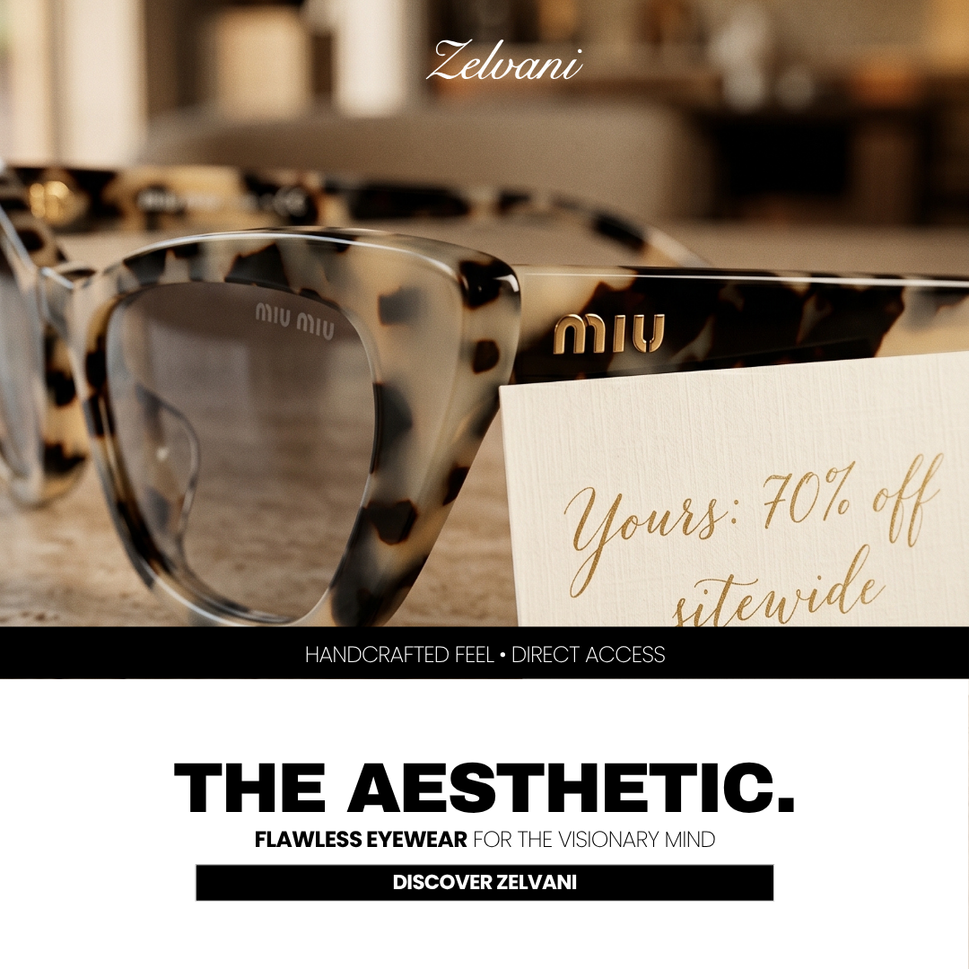 Zelvani Facebook ad: Designer Eyewear, Up To 70% Off