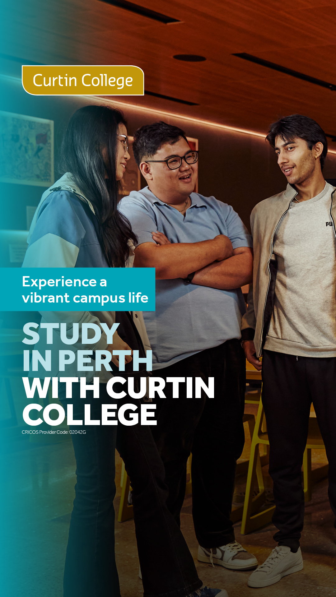Curtin College Facebook ad