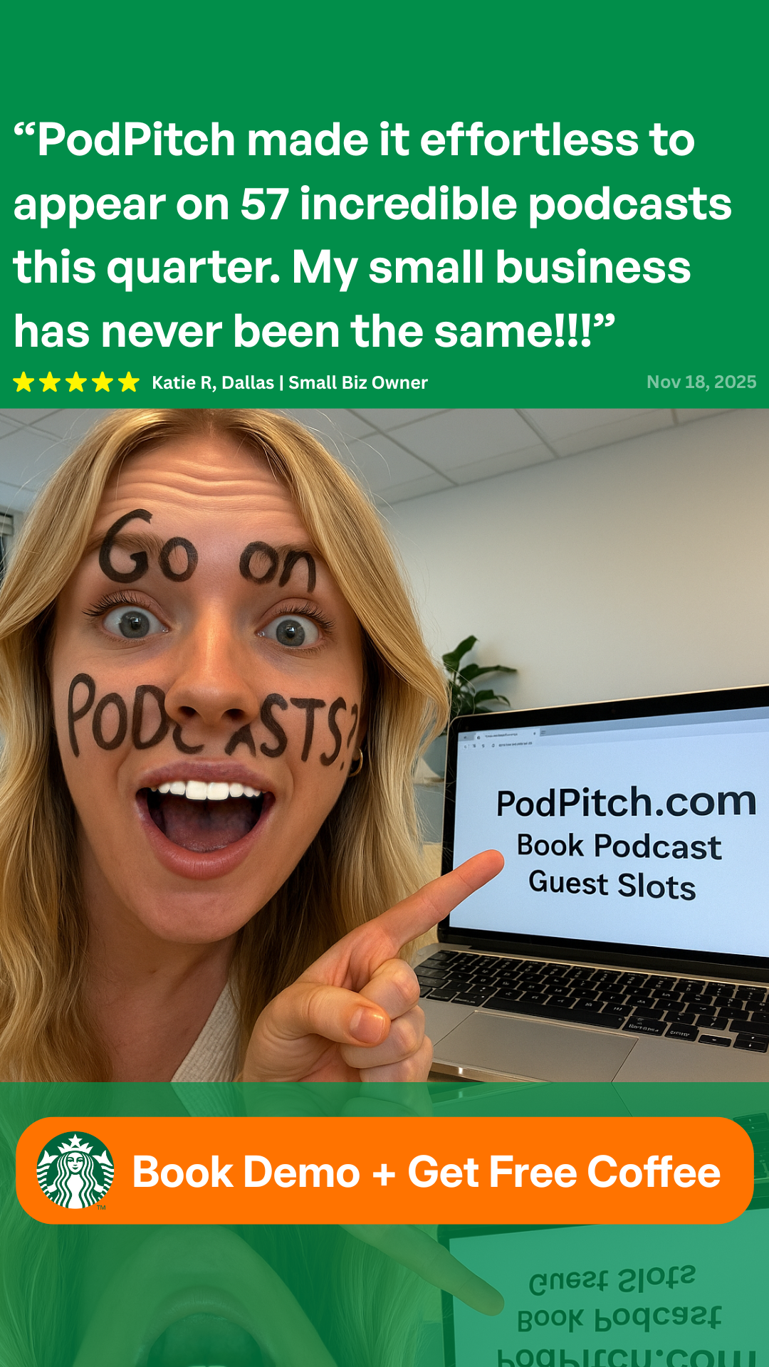 PodPitch Facebook ad