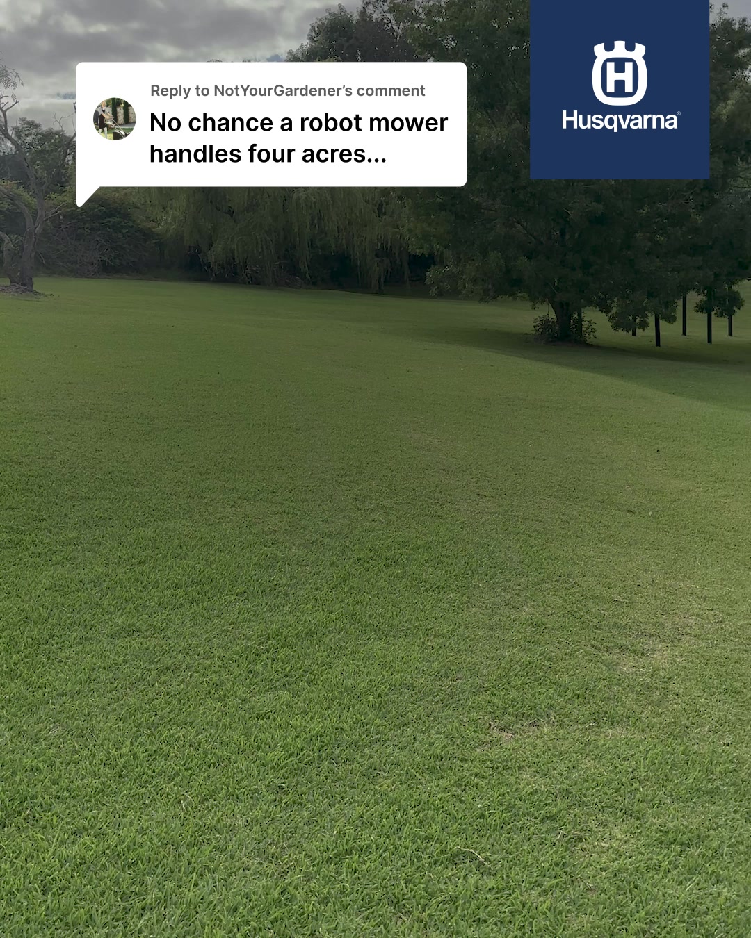 Husqvarna Facebook ad: Built for large properties