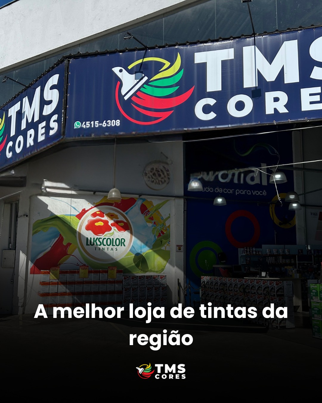 TMS Cores - Loja de Tintas e Acessórios de Pintura Facebook ad: A TMS Cores é uma loja completa.