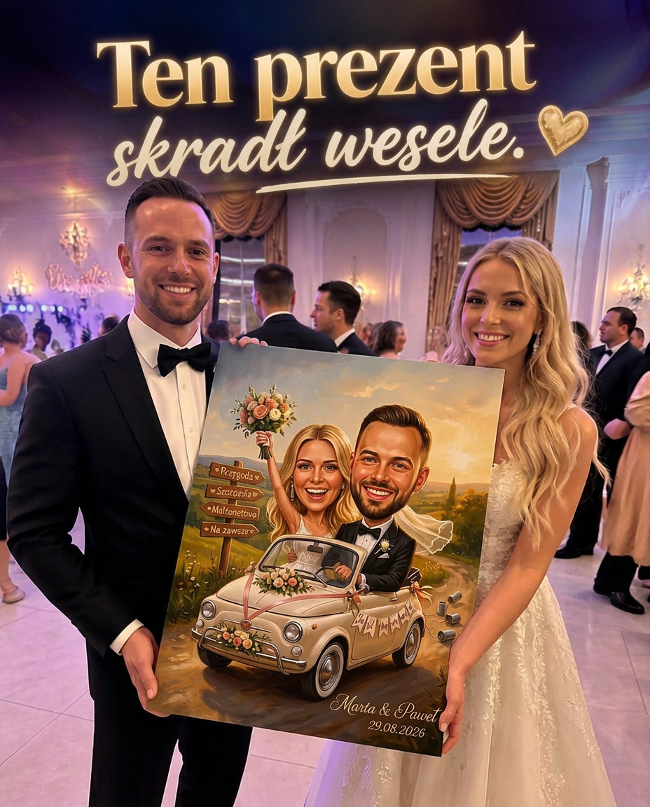 PortretArt.pl - prezent na każdą okazję Facebook ad: TOP1 weselny prezent