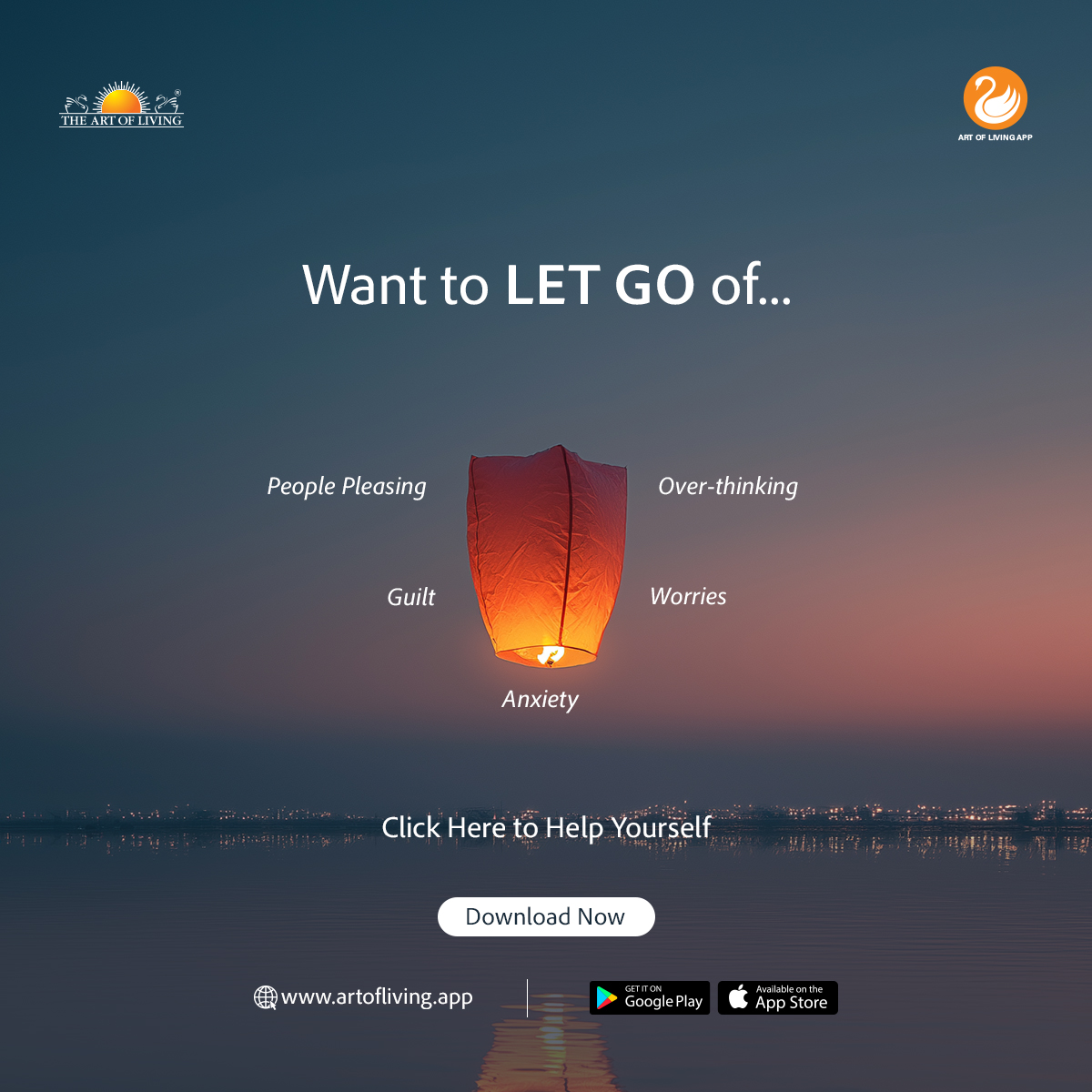 Art of Living App Facebook ad
