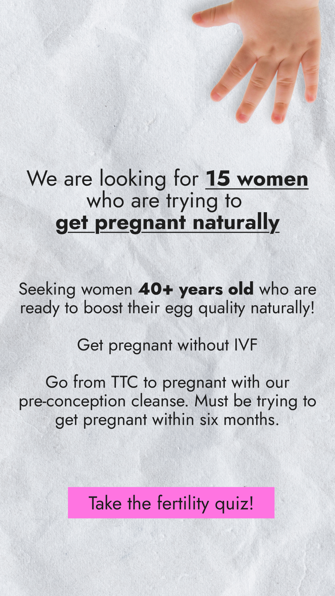Gyna Fertility and Pregnancy Advice Facebook ad