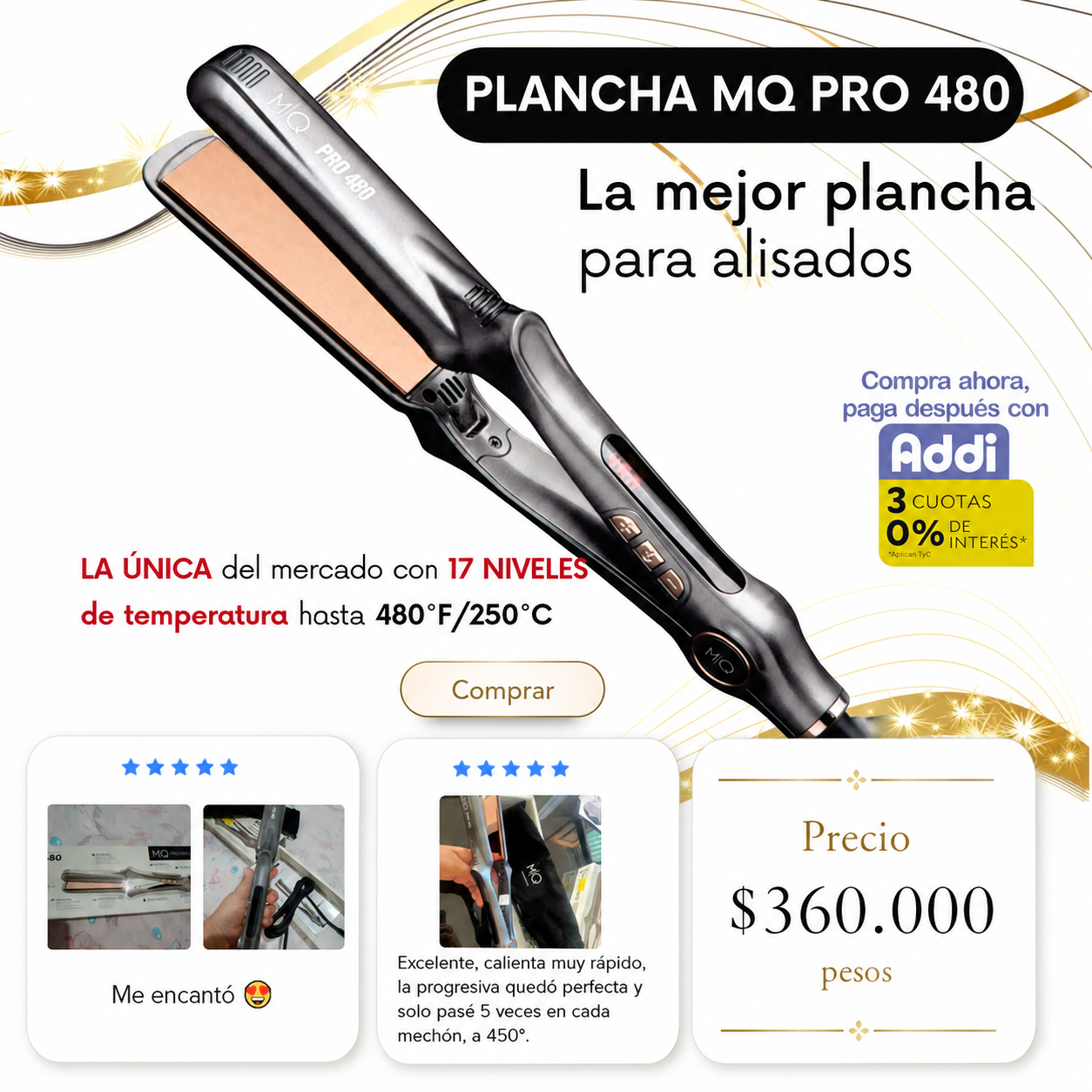 Be Beautiful Facebook ad: Mq pro 480 ideal para alisados