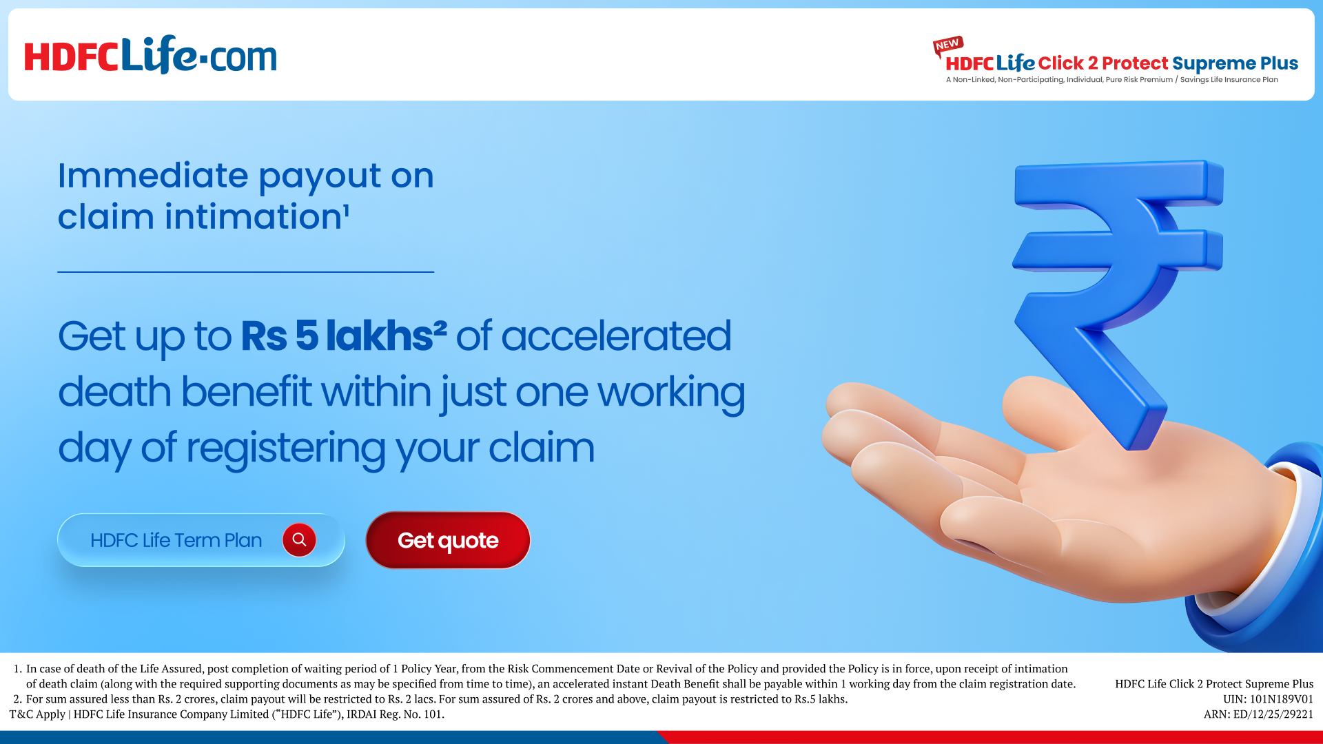 HDFC Life Facebook ad