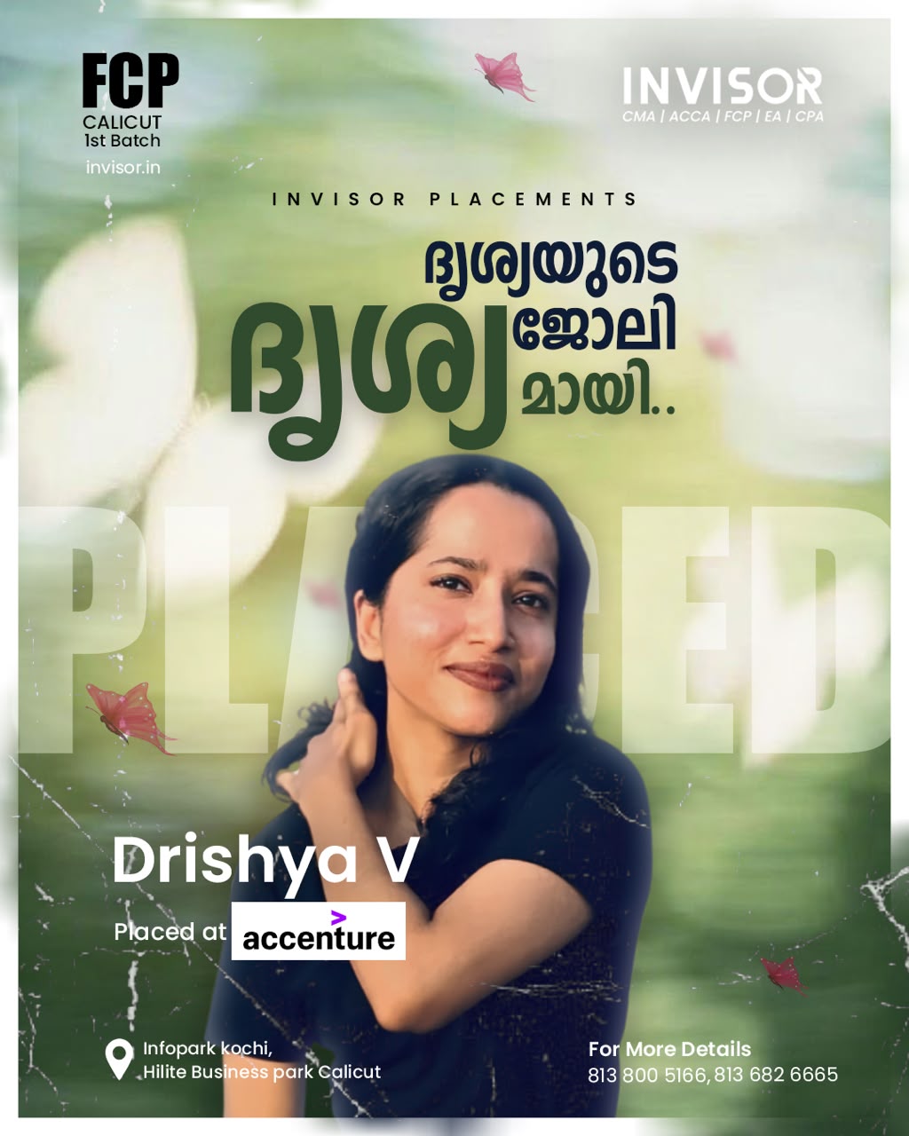 Invisor Learning Facebook ad: From Calicut to Accenture