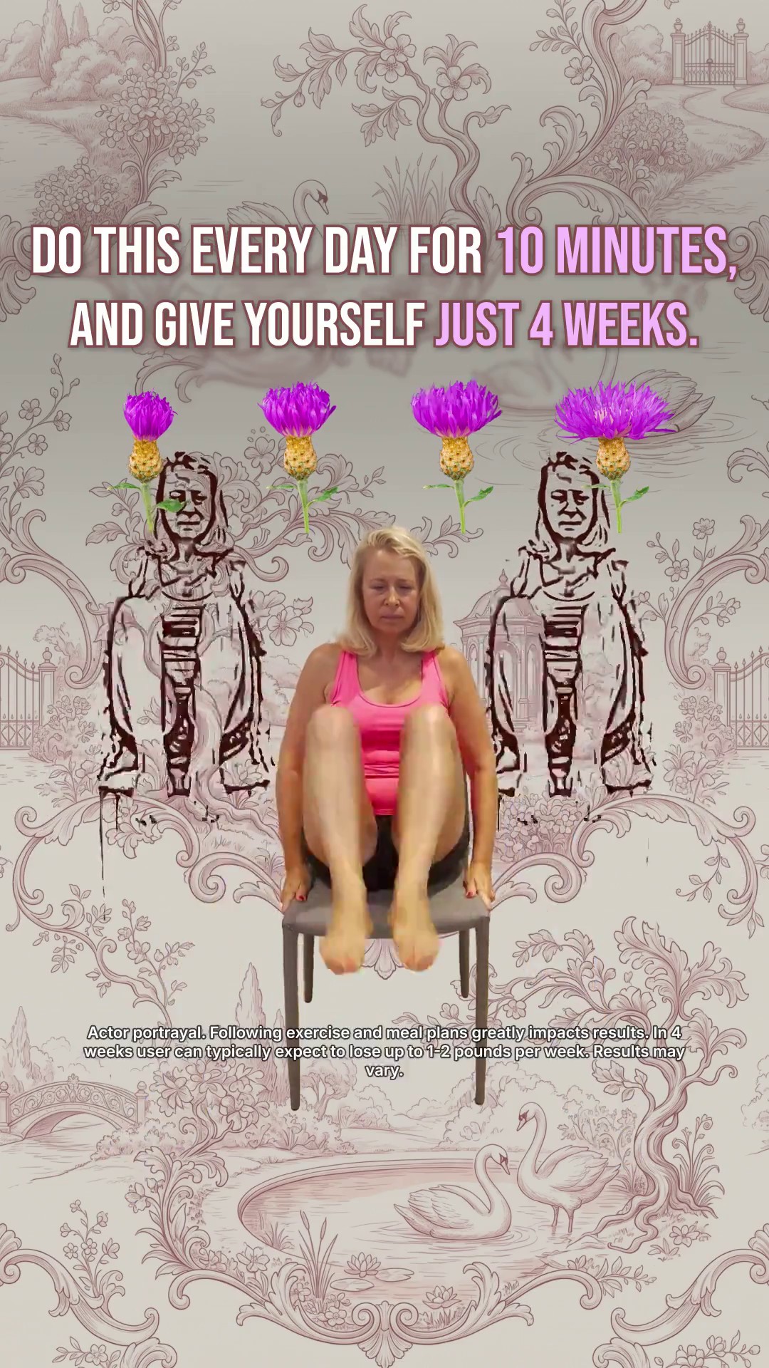 Tori Repa Facebook ad: Start Chair Yoga routine