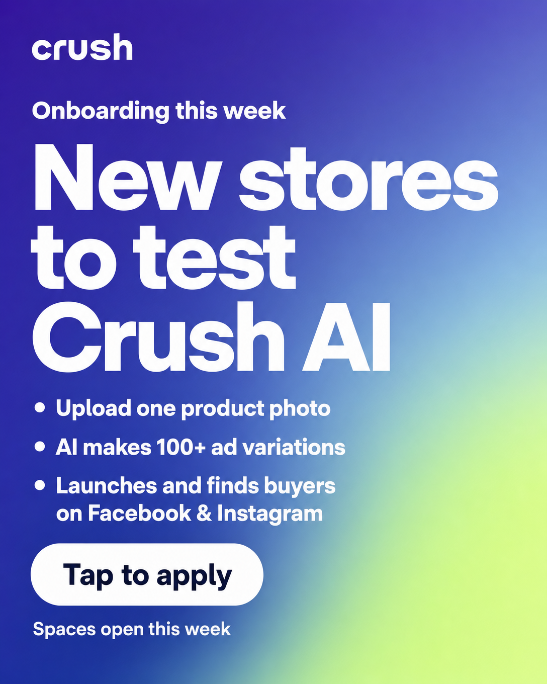 trycrush.ai Facebook ad