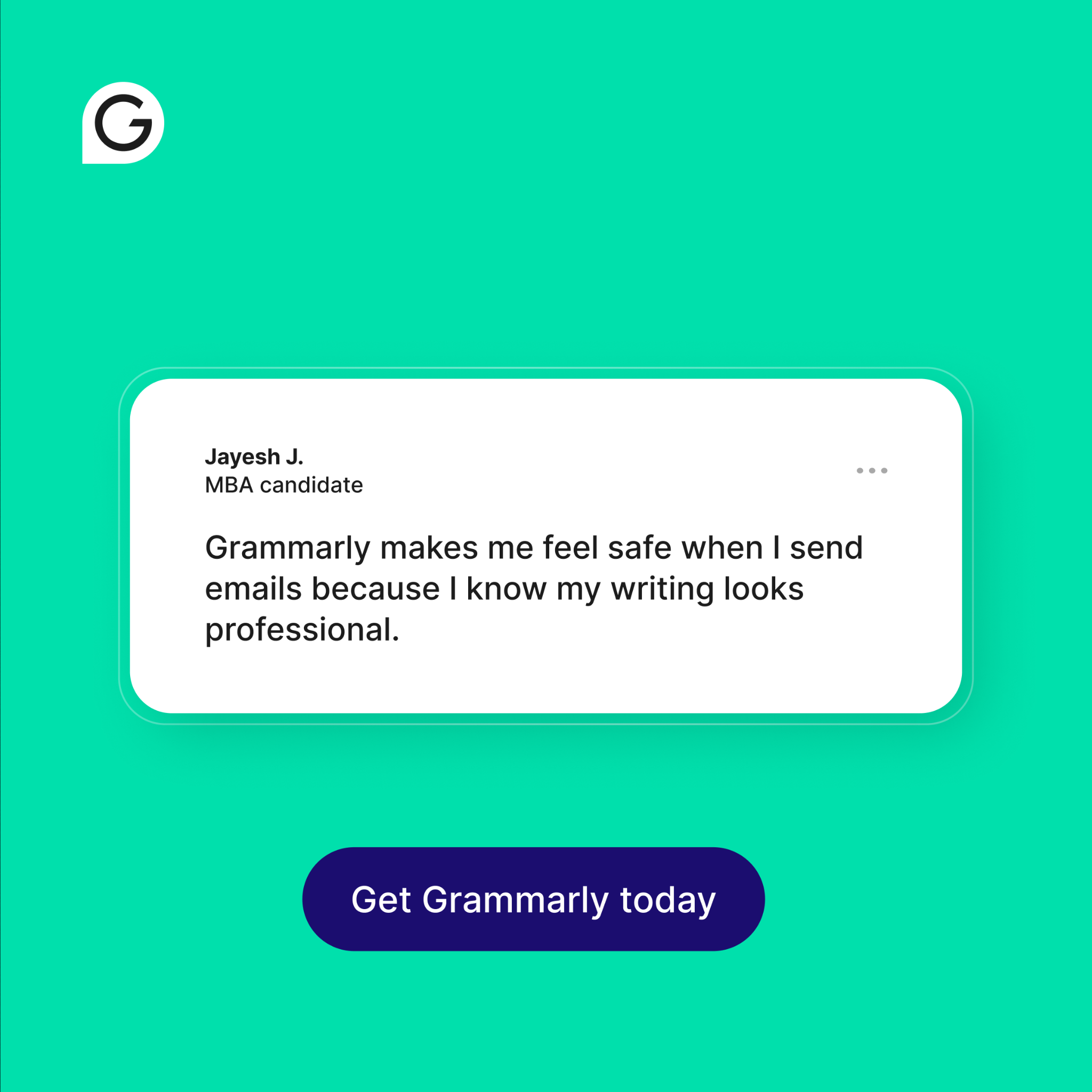 Grammarly Facebook ad