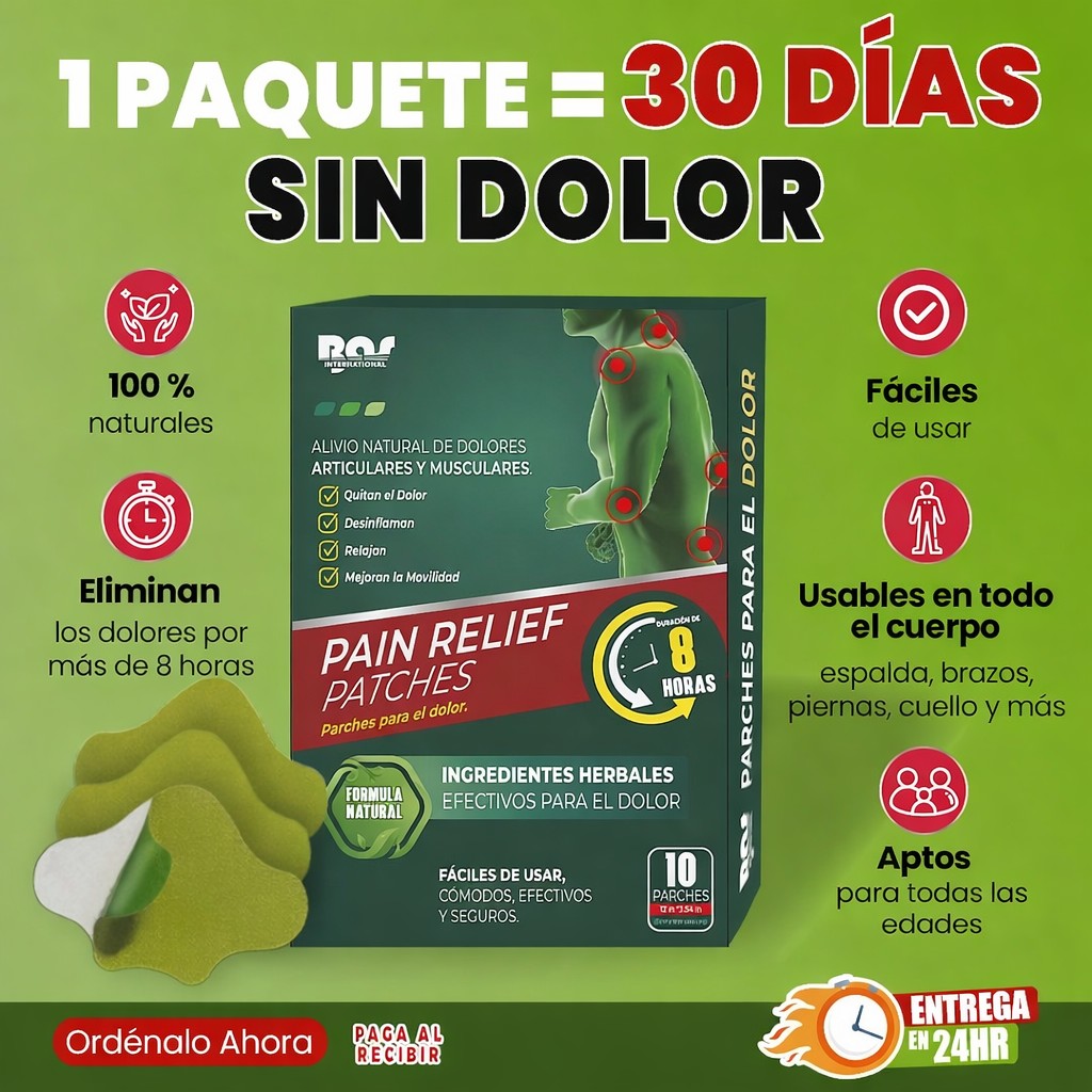 parches para dolor Facebook ad: PARCHES NATURALES PARA DOLOR