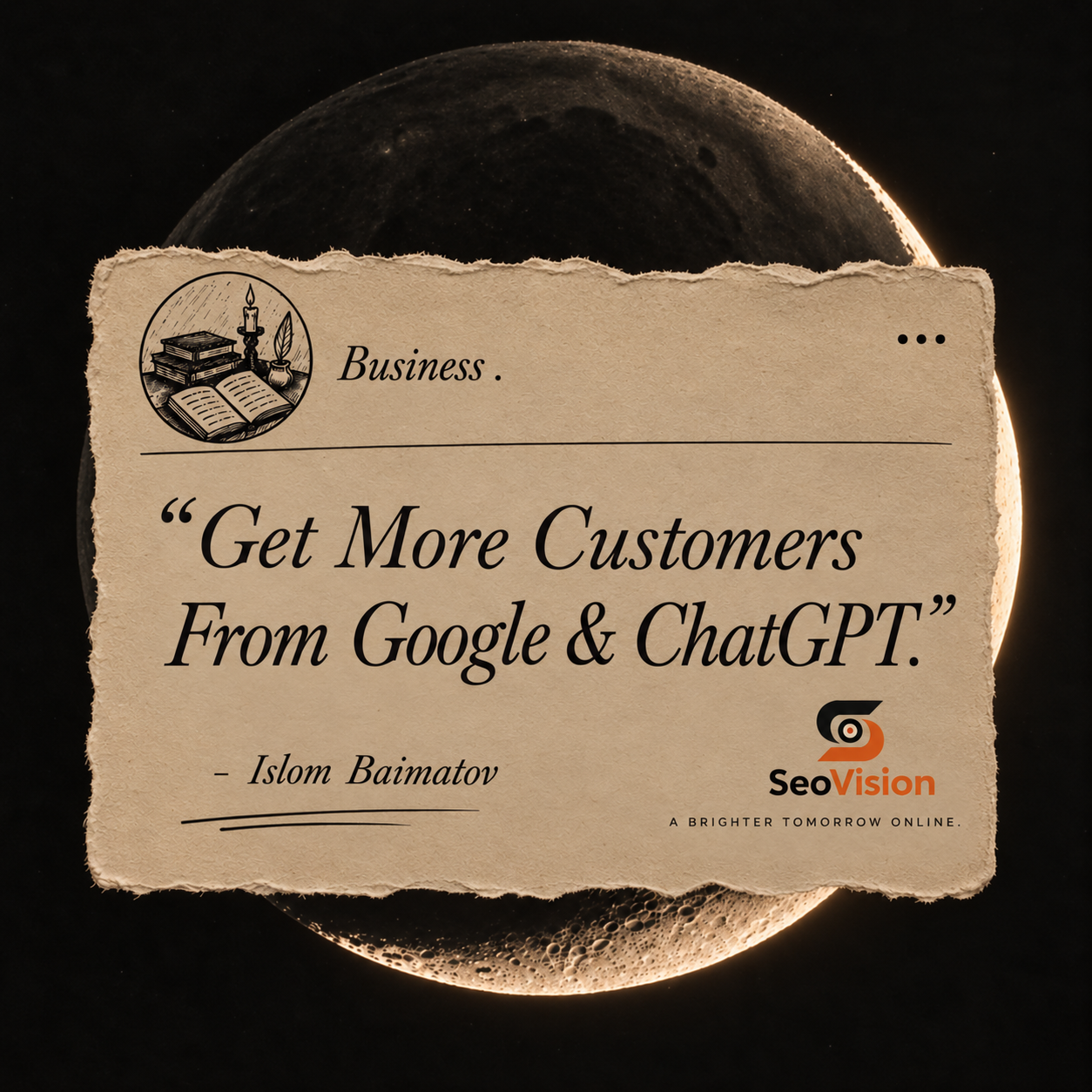 SeoVision Facebook ad: Be the Answer in ChatGPT and Google