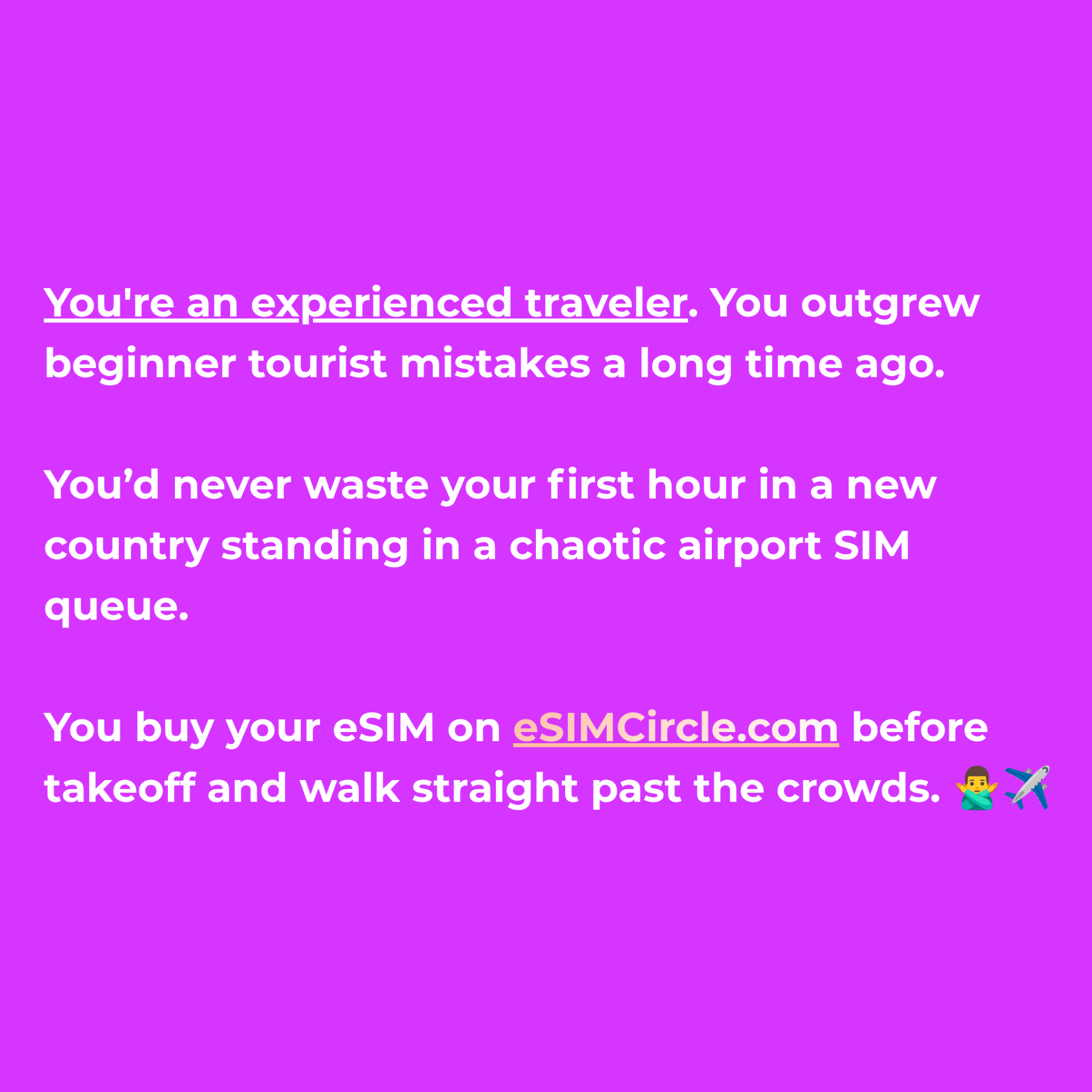 ESIM Circle Facebook ad: eSIMCircle - Trusted by 50,000+ Travelers