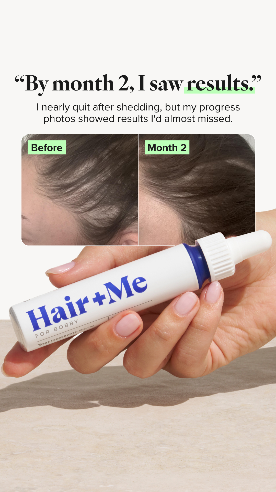 Hair + Me Facebook ad