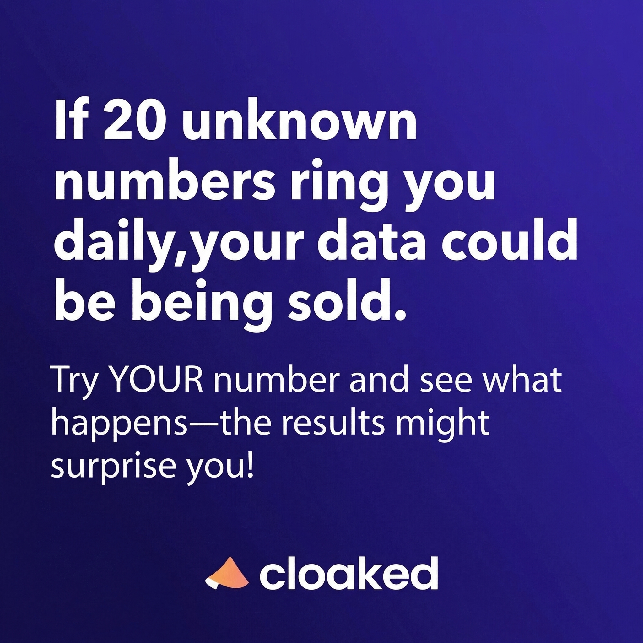 Cloaked Inc. Facebook ad