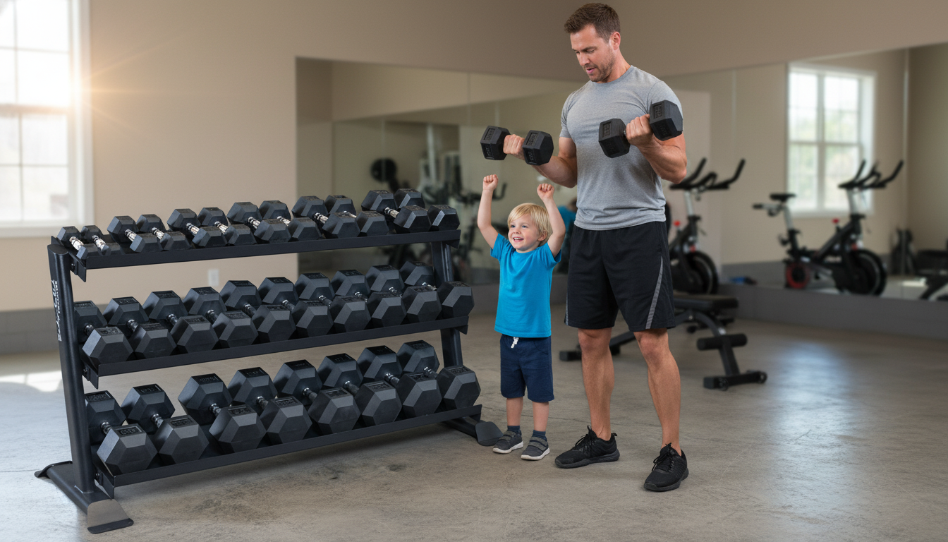 FitnessFactory.com Facebook ad: Build a home gym & be there for…