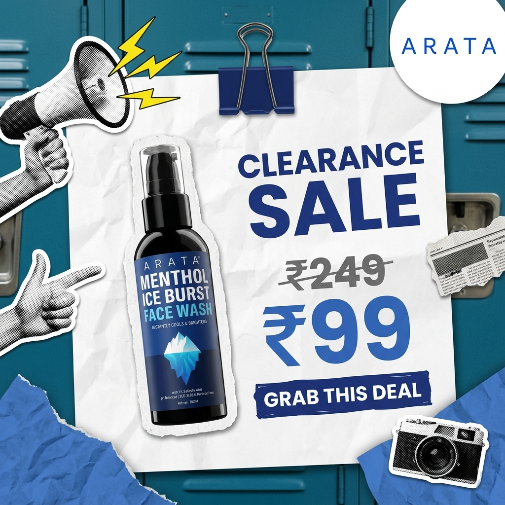 Arata Clearance Sale Facebook ad: Clearance Sale Live