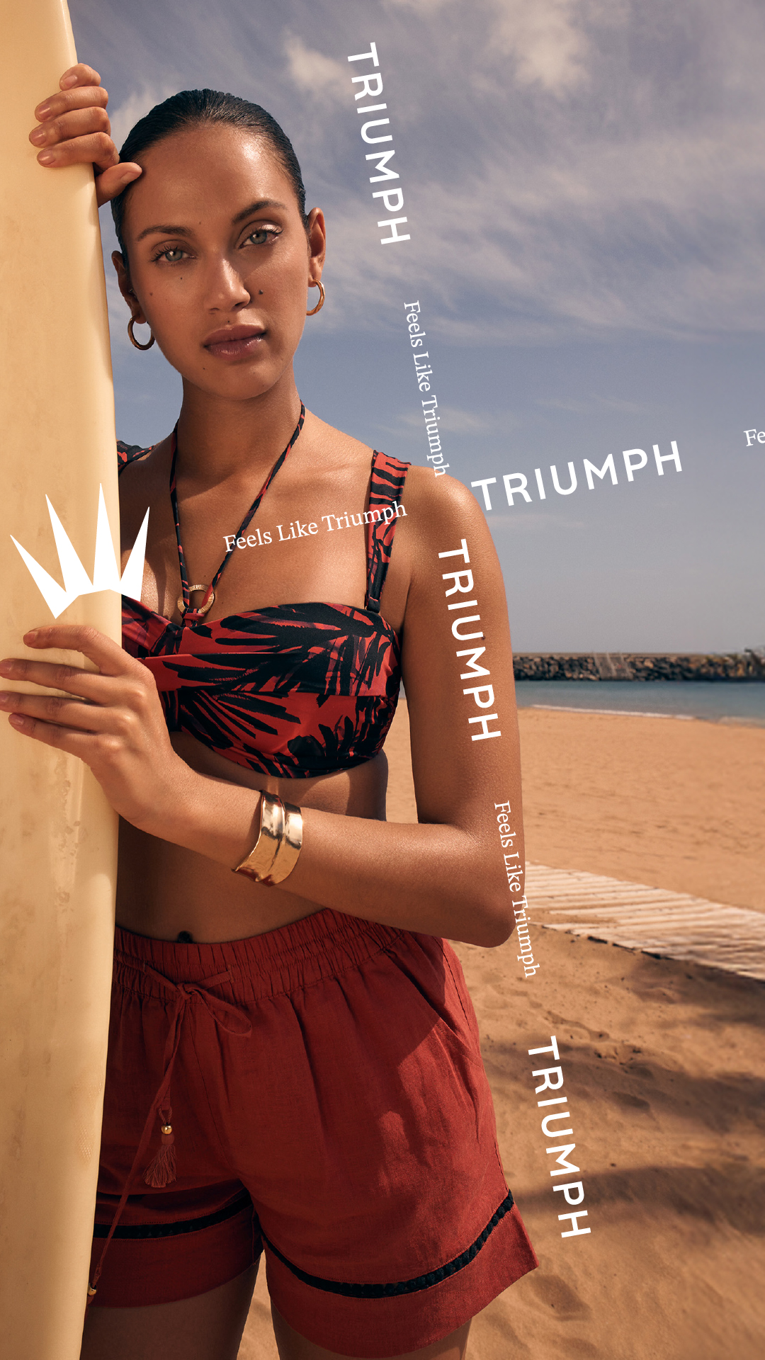 Triumph Facebook ad: Beach days, sunset vibes & Triumph Swimwear