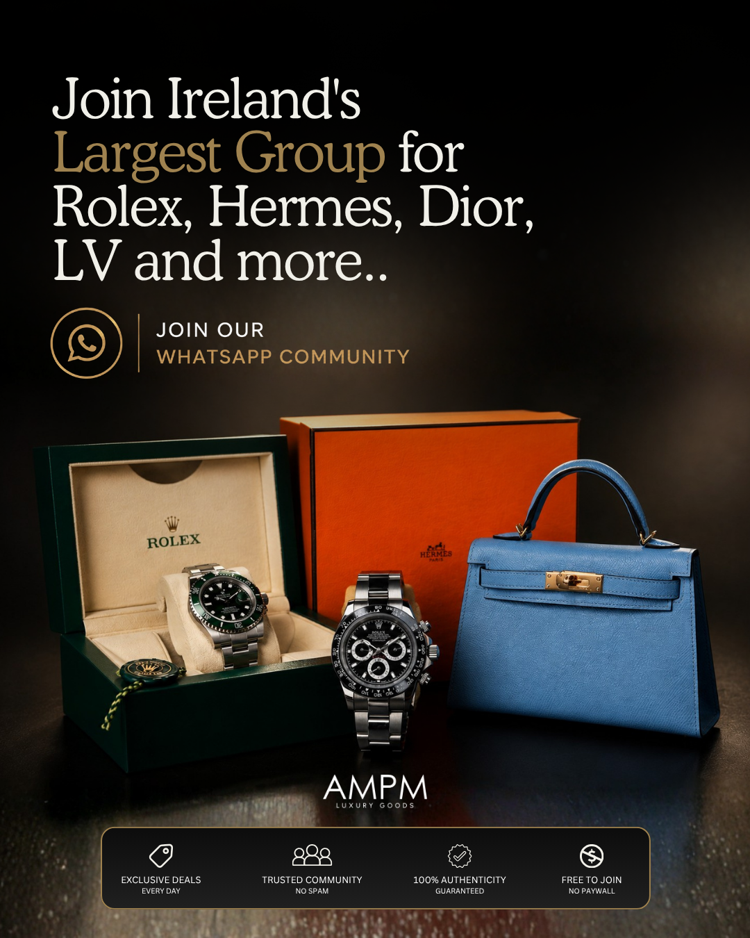 AMPM Luxury Goods Facebook ad