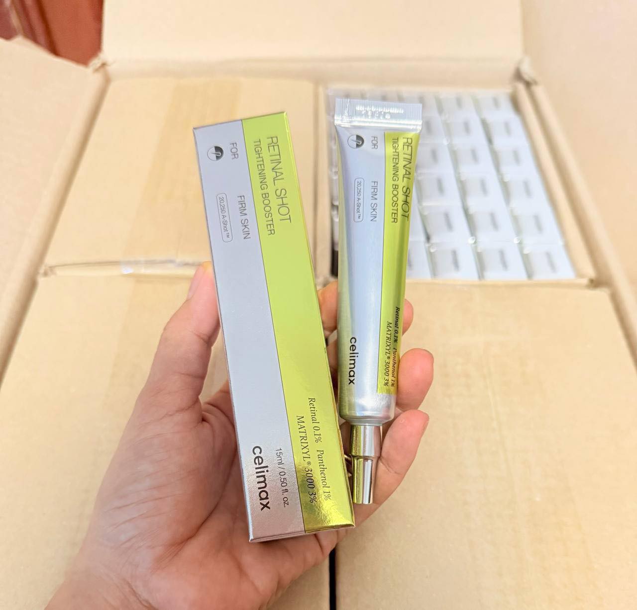TB skincare កូរ៉េ ជប៉ុន Facebook ad: Celimax Retinal ជិះយន្តហោះ ចូលដល់យប់ ស្អែកទើបបានដឹកជូនណាបងបង