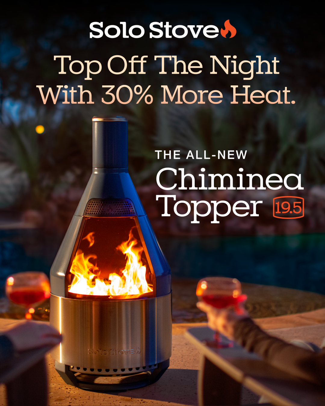 Solo Stove Facebook ad: All-New Chiminea Topper