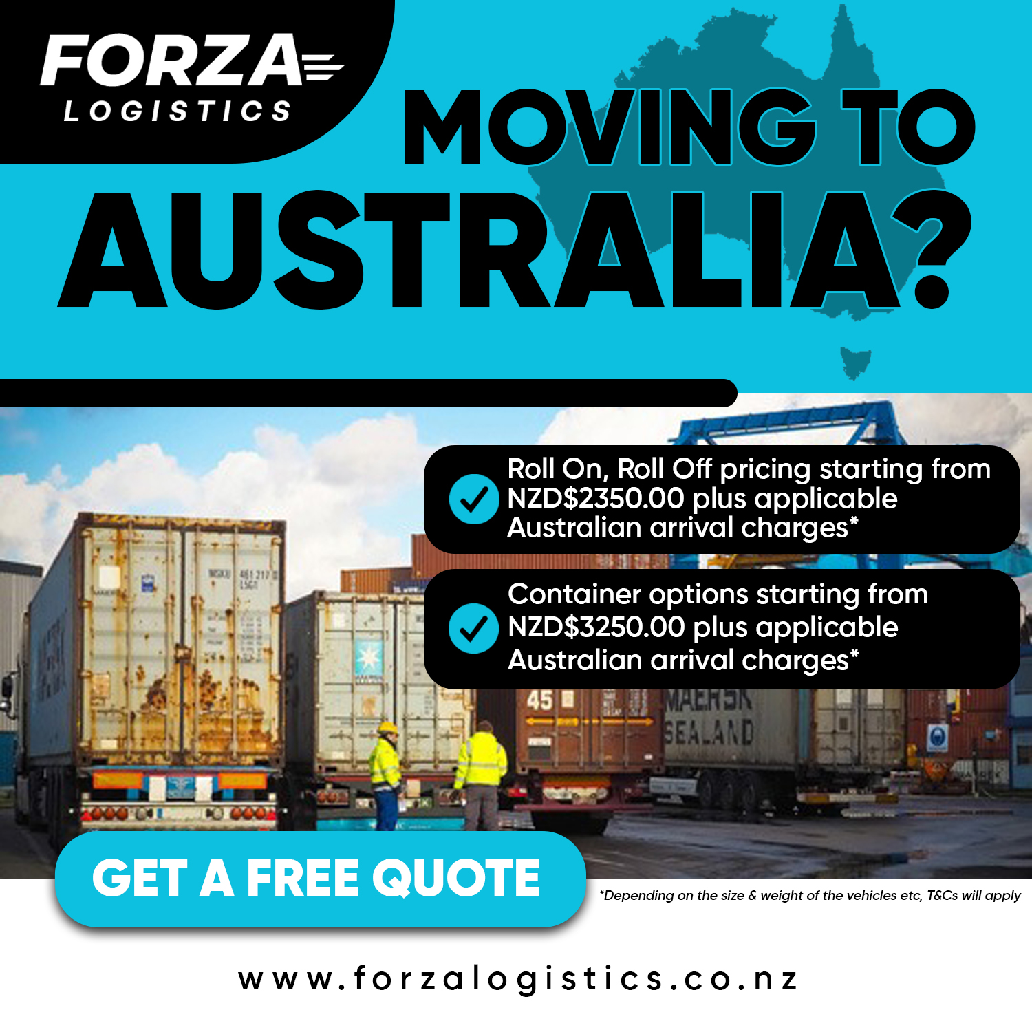 Forza Logistics Facebook ad from Jan 29, 2026