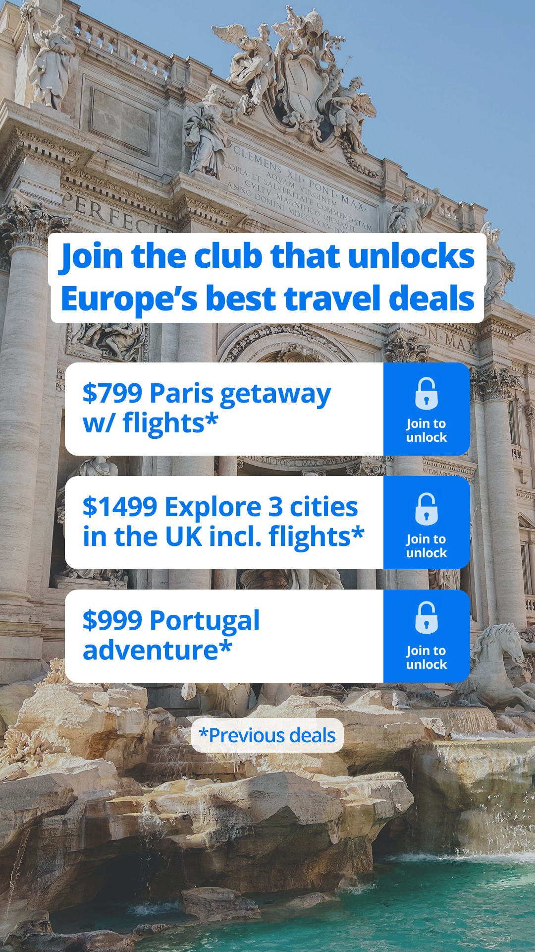 Travelzoo Facebook ad