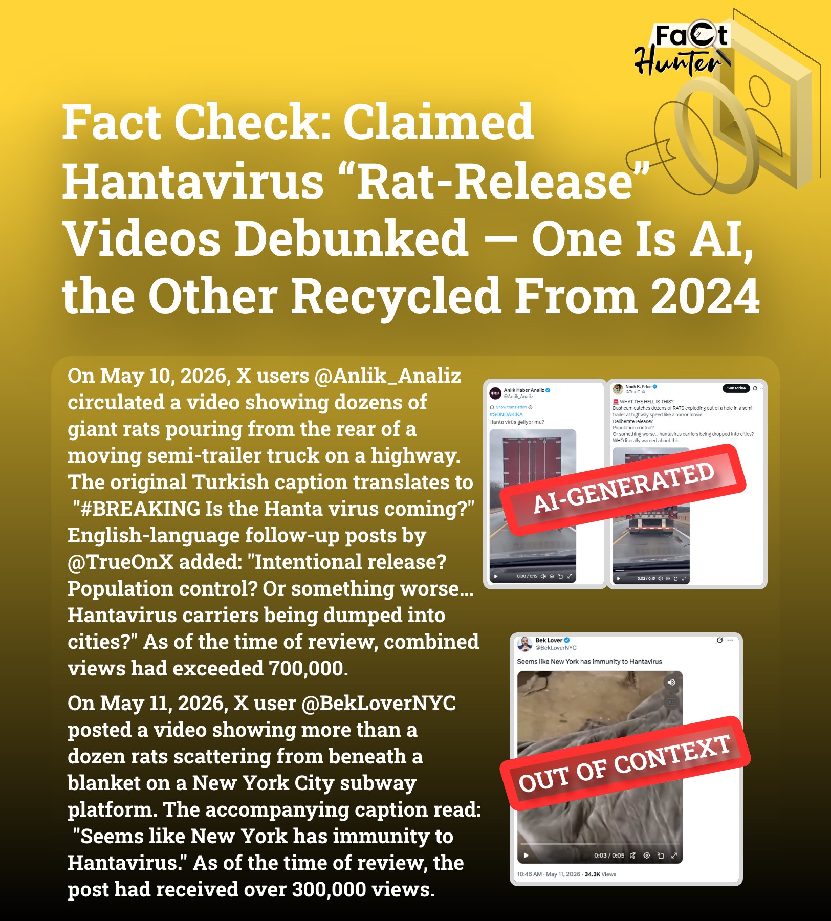 Fact Hunter Facebook ad