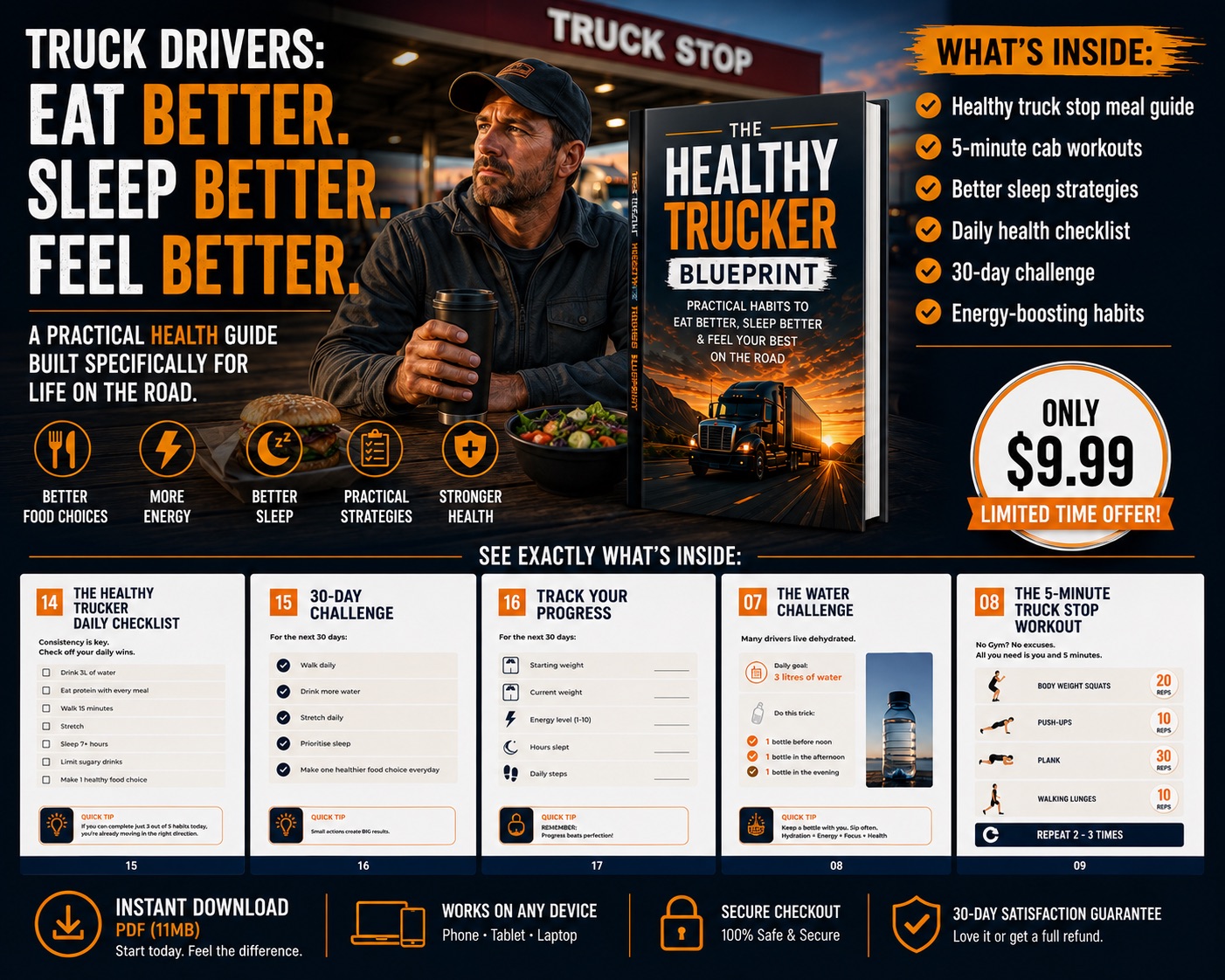 RoadFit Driver Facebook ad: Helping truck drivers build healthier habits, one mile…