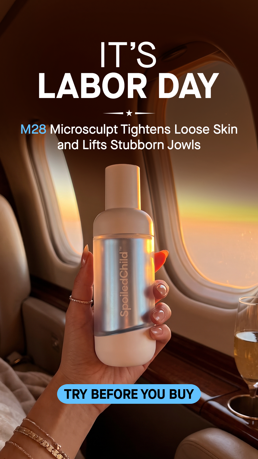 SpoiledChild Facebook ad: Try A Full Size Product Before You Buy