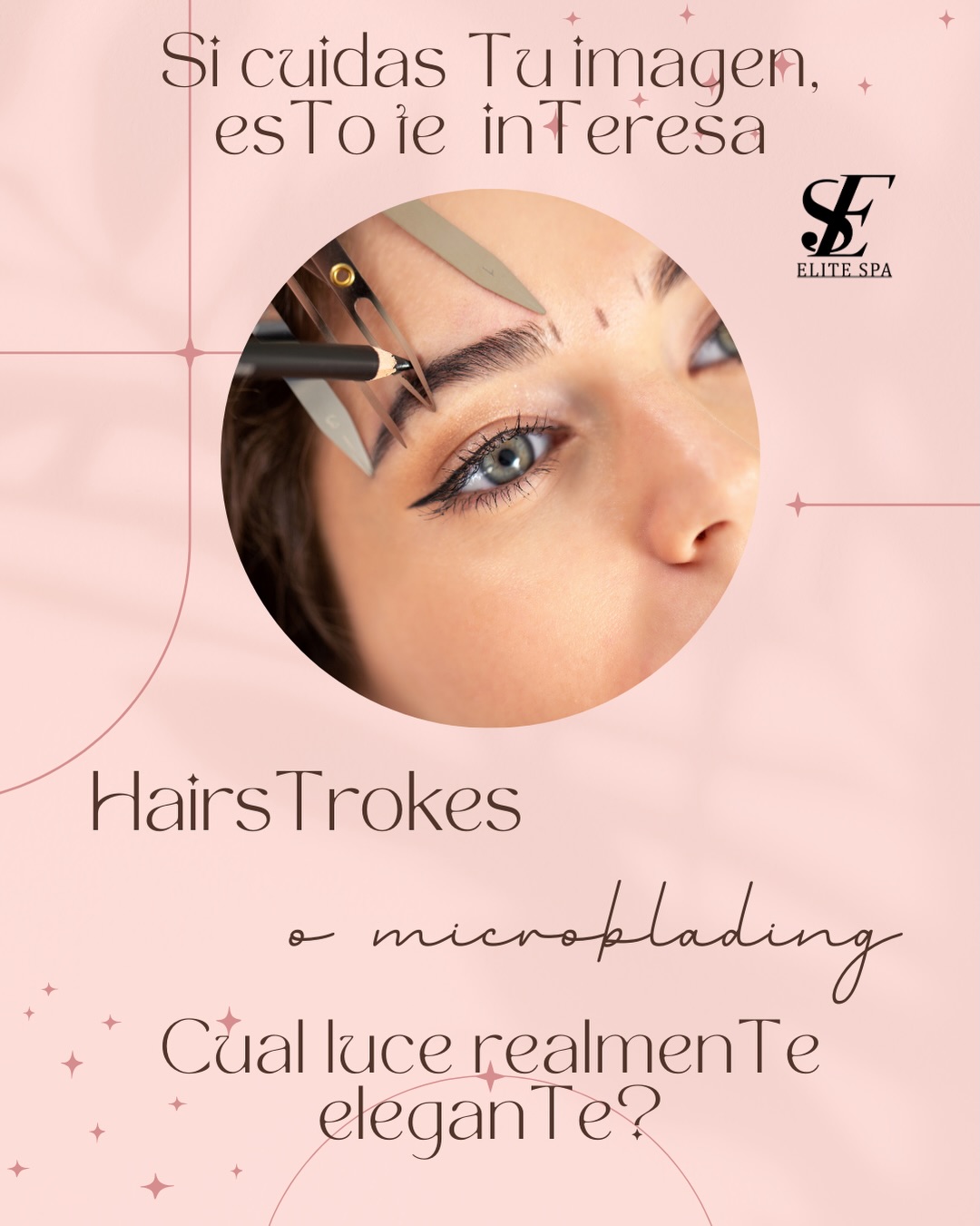 Élite Spa wellness Center Oficial Facebook ad: ¿Microblading o Hairstrokes?