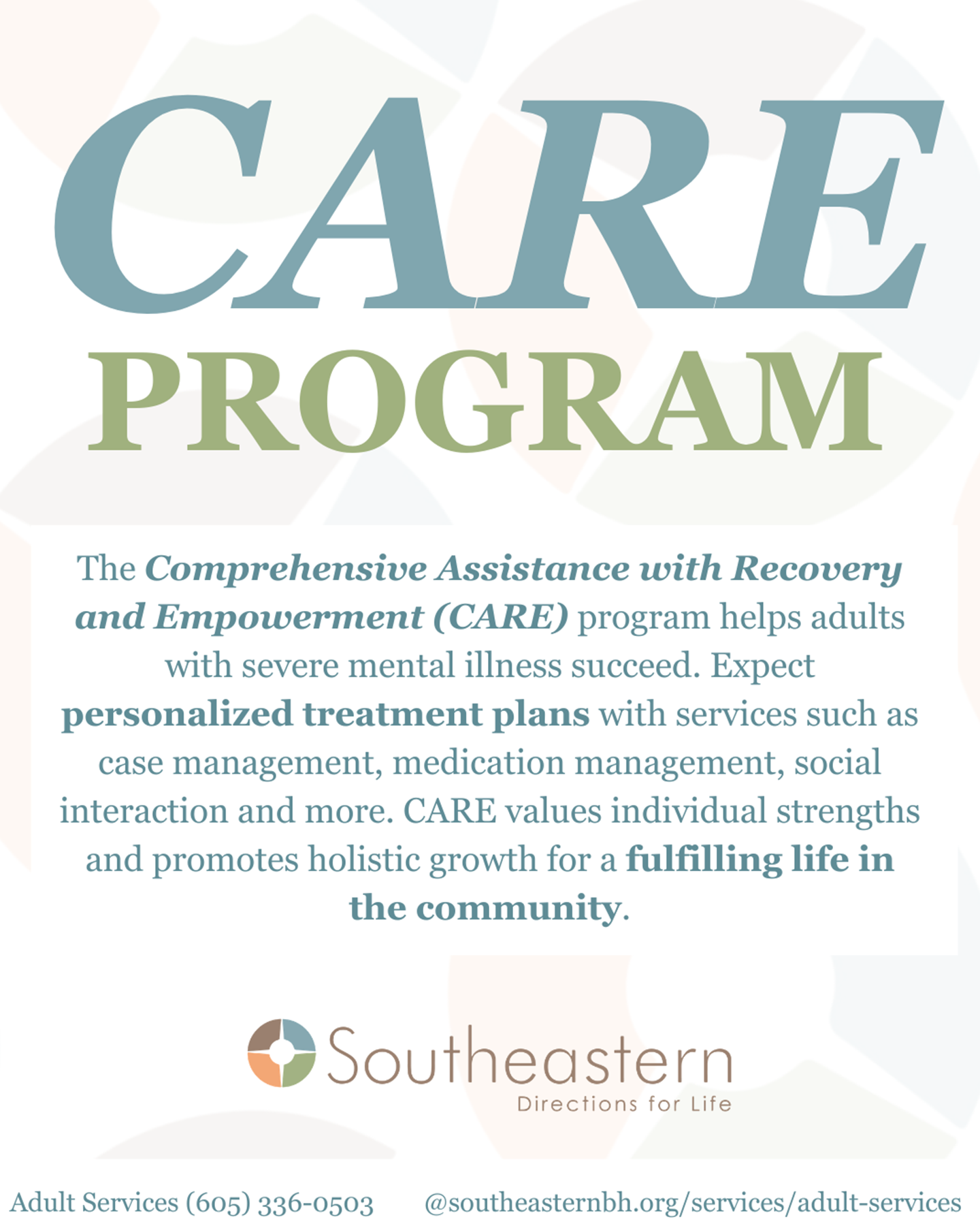 Southeastern Directions For Life Facebook ad: Personalized treatment plans, case management, social…