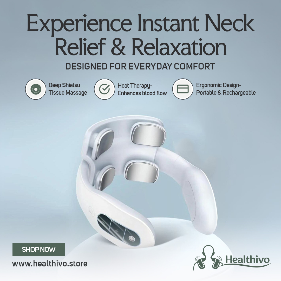 Healthivo Facebook ad: Experience Instant Neck Relief & Relaxation