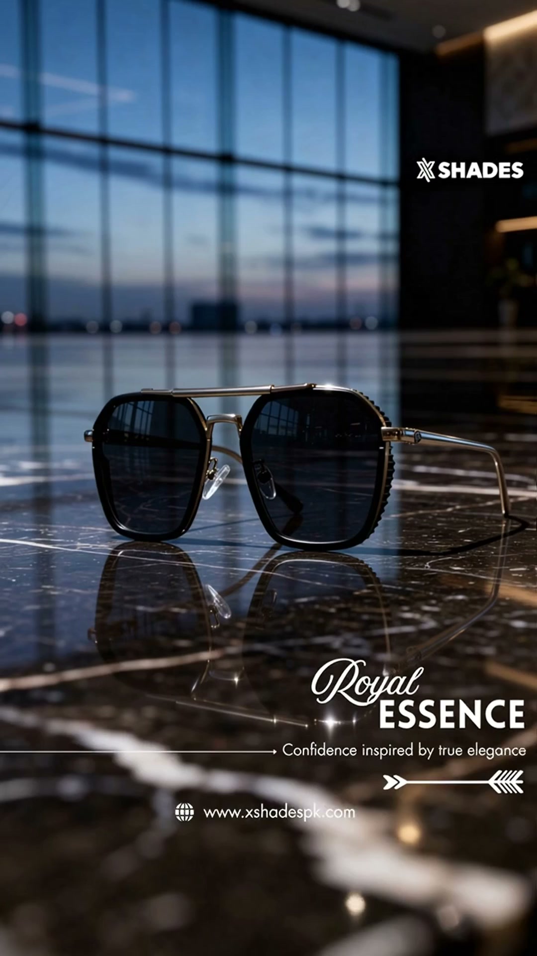 X Shades Facebook ad: See the Difference. Wear the Confidence.