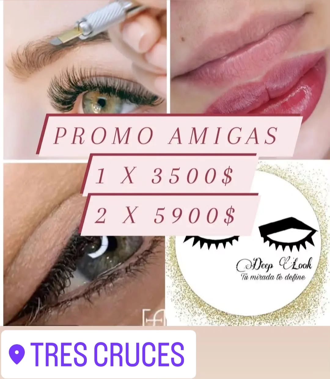 Deep_Look Facebook ad: Una Micropigmentación por 3500$ o dos por 5900$