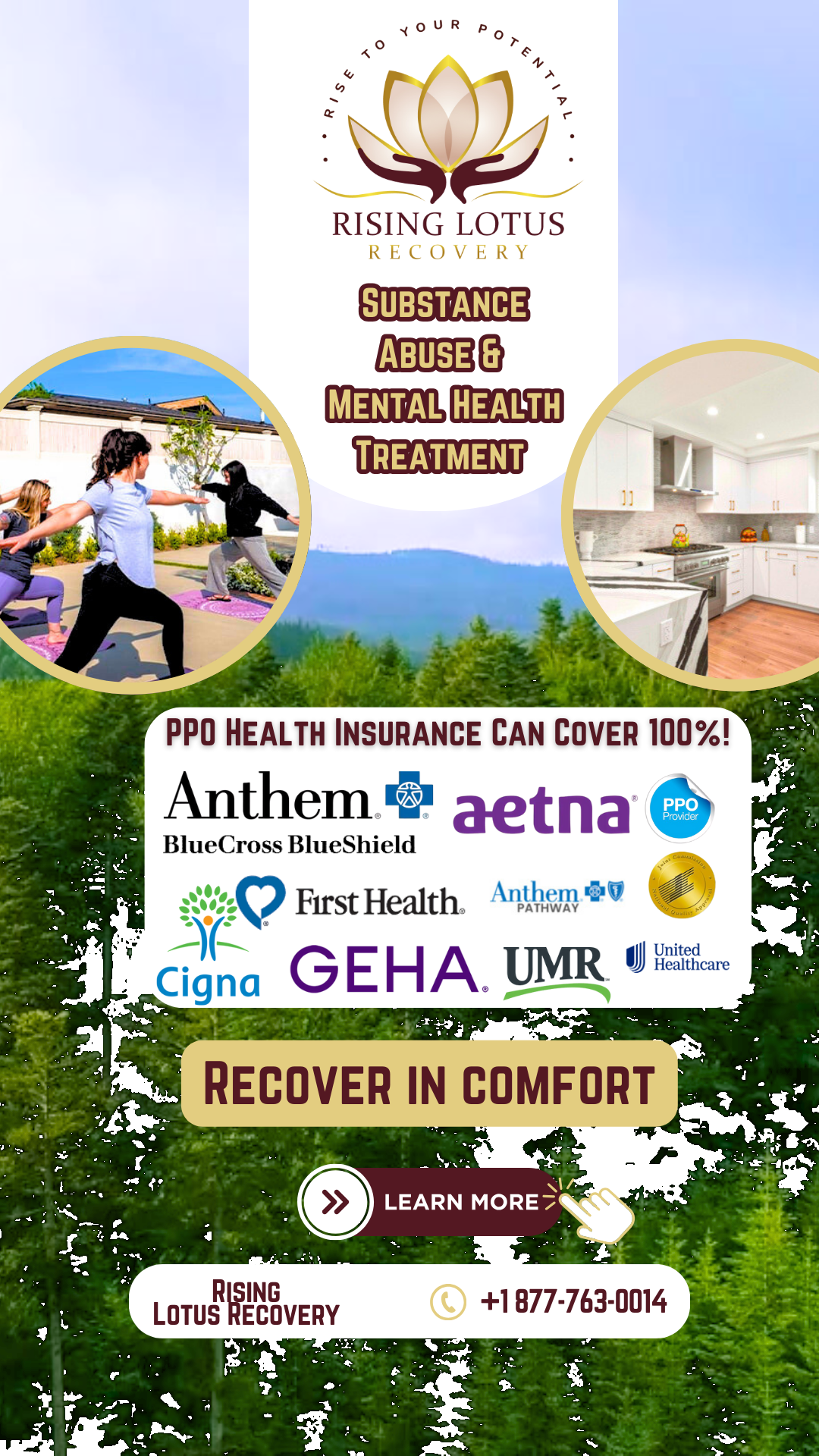 Rising Lotus Recovery Facebook ad