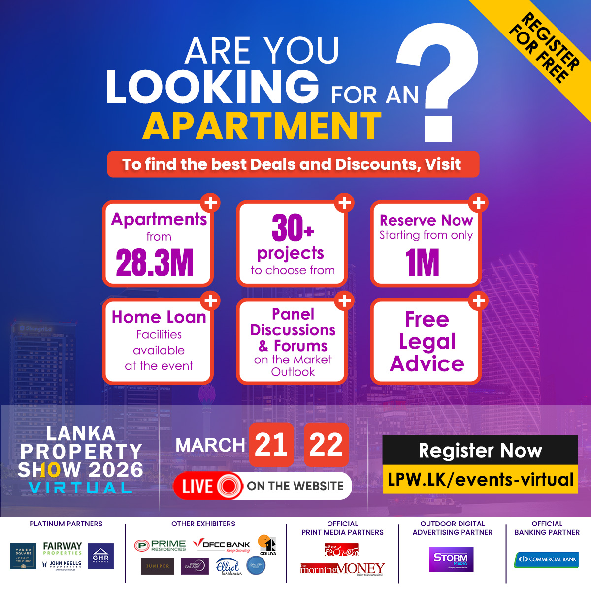 Lanka Property Web Facebook ad